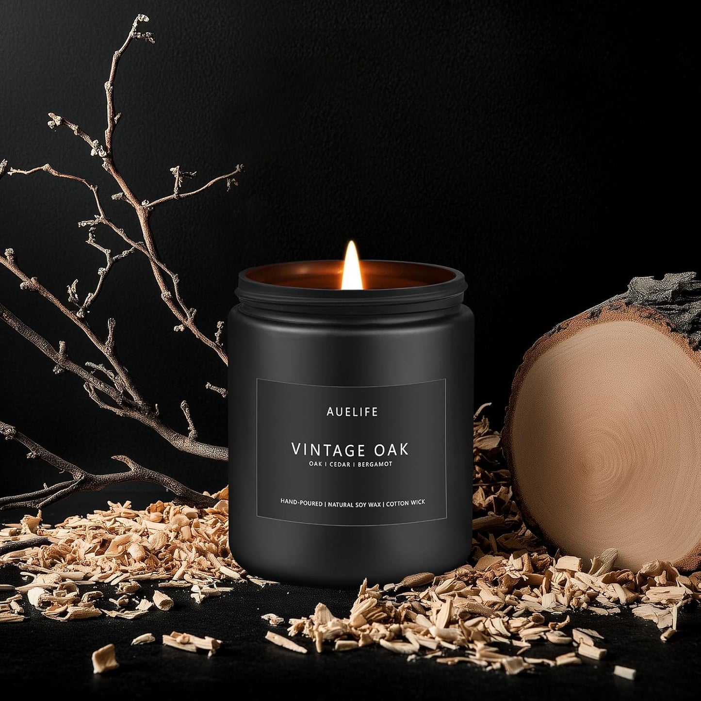 Scented Candles Set | Candle for Men, Soy Candles for Home Scented, Gifts for Men - Mens Gifts, 4 Pack Candle Gift for Dad Fathers Day (Leather/Vintage Oak/Amber Patchouli/Magnolia & Sandalwood)