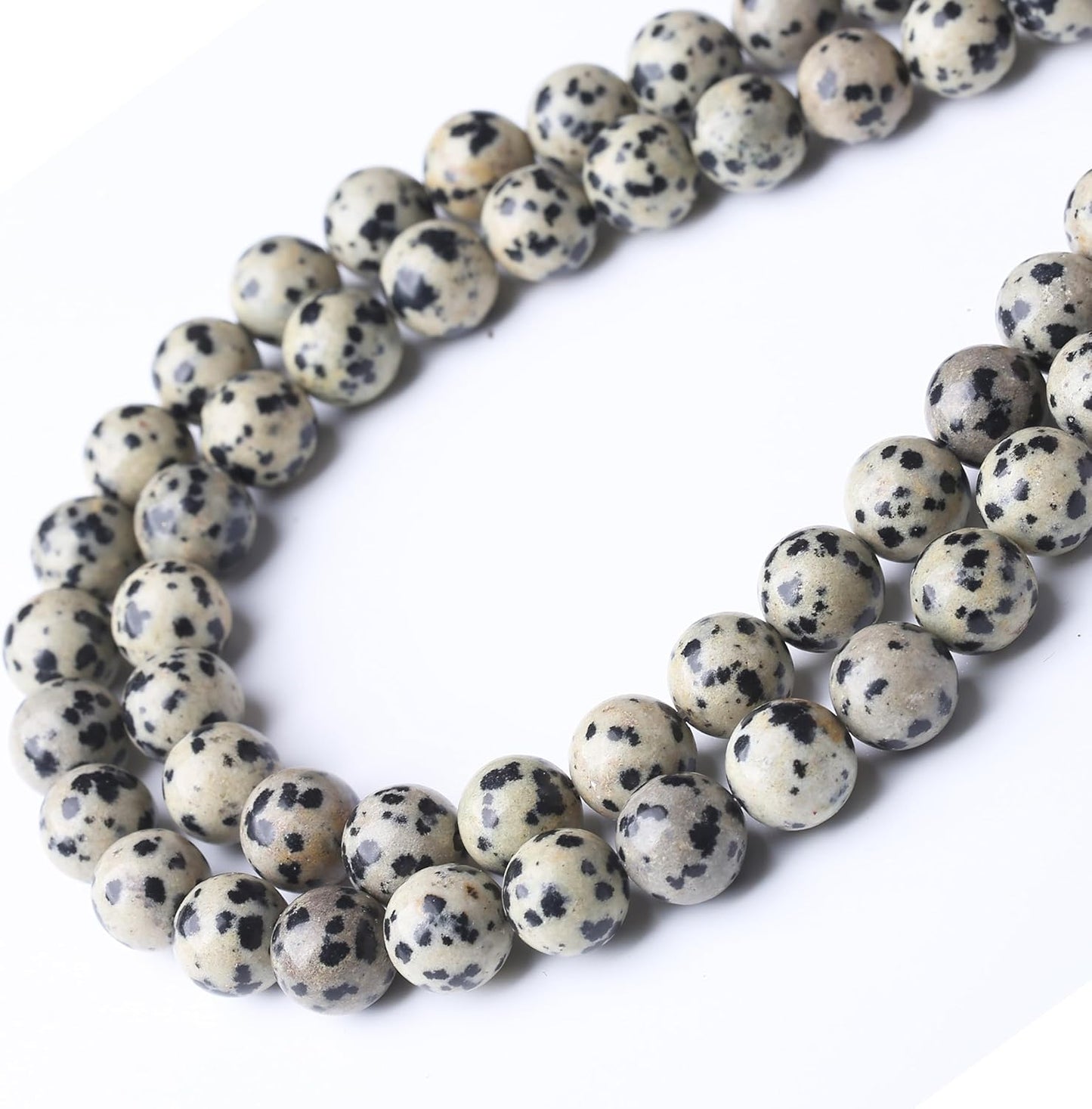 Quail Egg Stone Beads Gemstone Round Crystal Energy Jade Beads Stone Beads for Jewelry Making DIY Bracelet Necklace Jewelry Making 1 Strand 15.5inch 35PCS 10MM