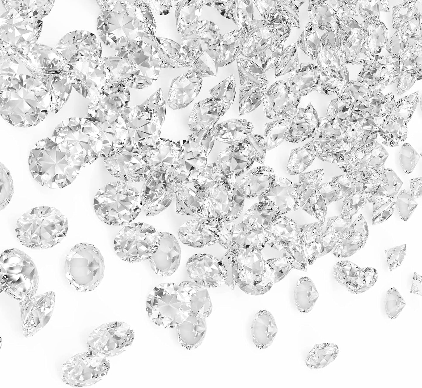 Fake Diamond, 6000PCS 6mm Clear Acrylic Diamonds Crystals Gems for Vase Fillers,Table Scatter, Party Favor, Wedding Decoration, Photography Props, DIY Crafts-6mm