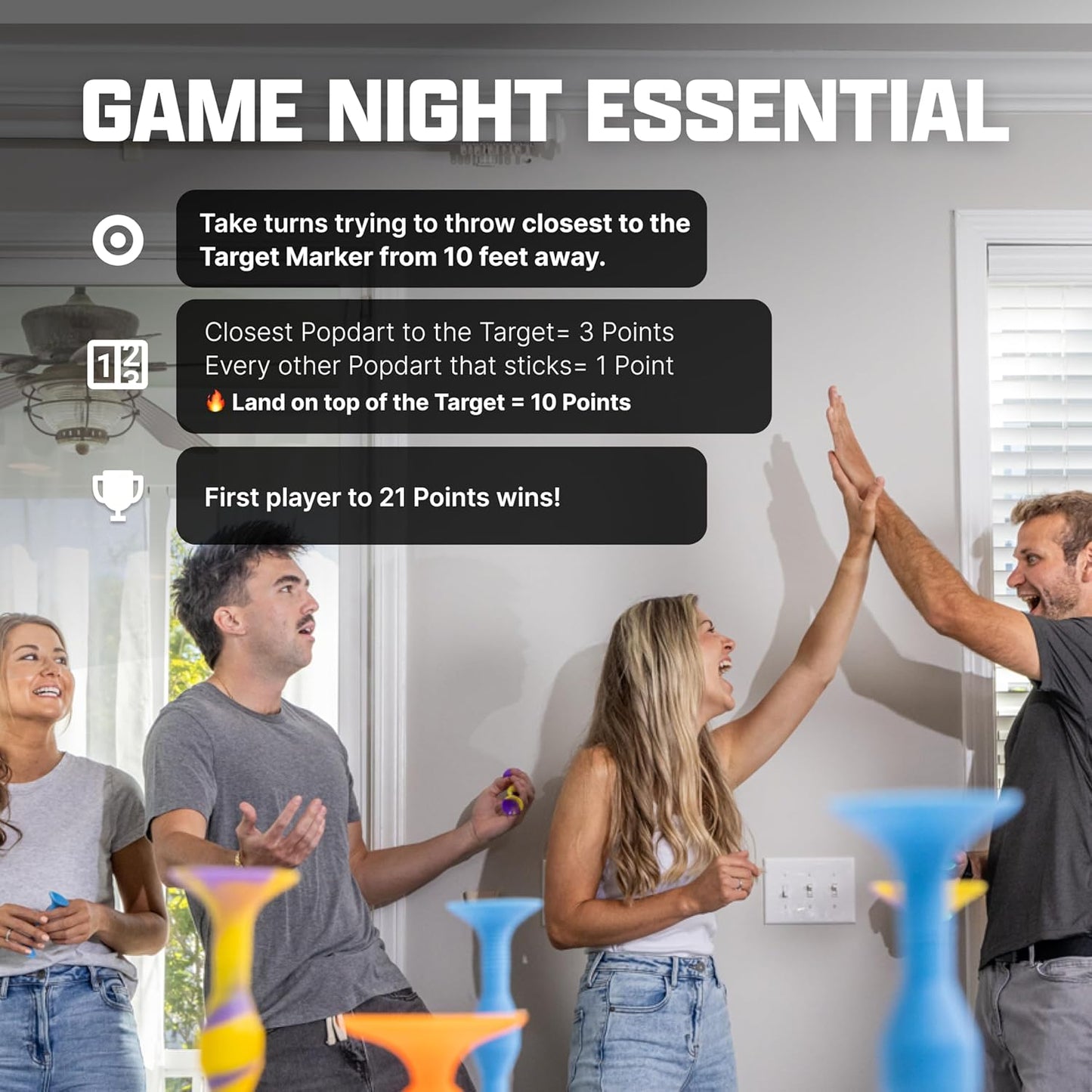 Popdarts PRO Pack Game Set (Retro) - Indoor, Outdoor Suction Cup Throwing Game - Competition with a POP