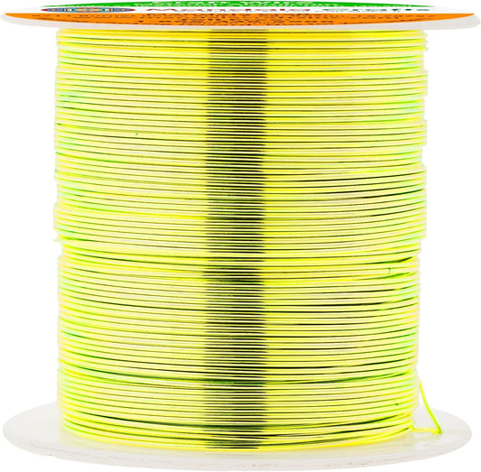 Mandala Crafts 22 Gauge Anodized Aluminum Craft Wire for Jewelry Making - 100 FT Colored Flexible Yellow Green Wire - Bendable for Bonsai Armature Crafting Sculpting