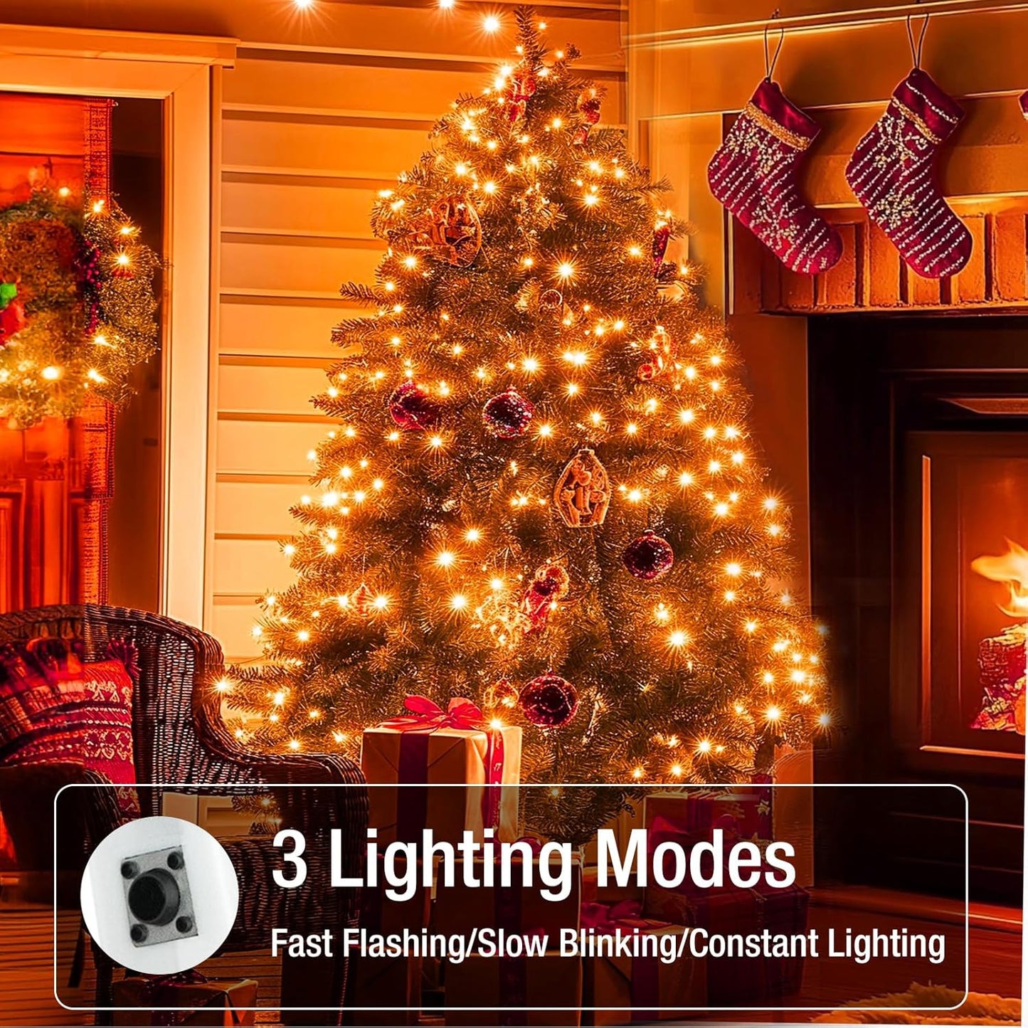 12 Pack Fairy Lights Battery Operated - 7ft 20 Led Twinkle Lights 3 Modes, Bulk Mini String Lights Waterproof for Mason Jars Vases DIY Party Wedding Decoration Christmas -Orange