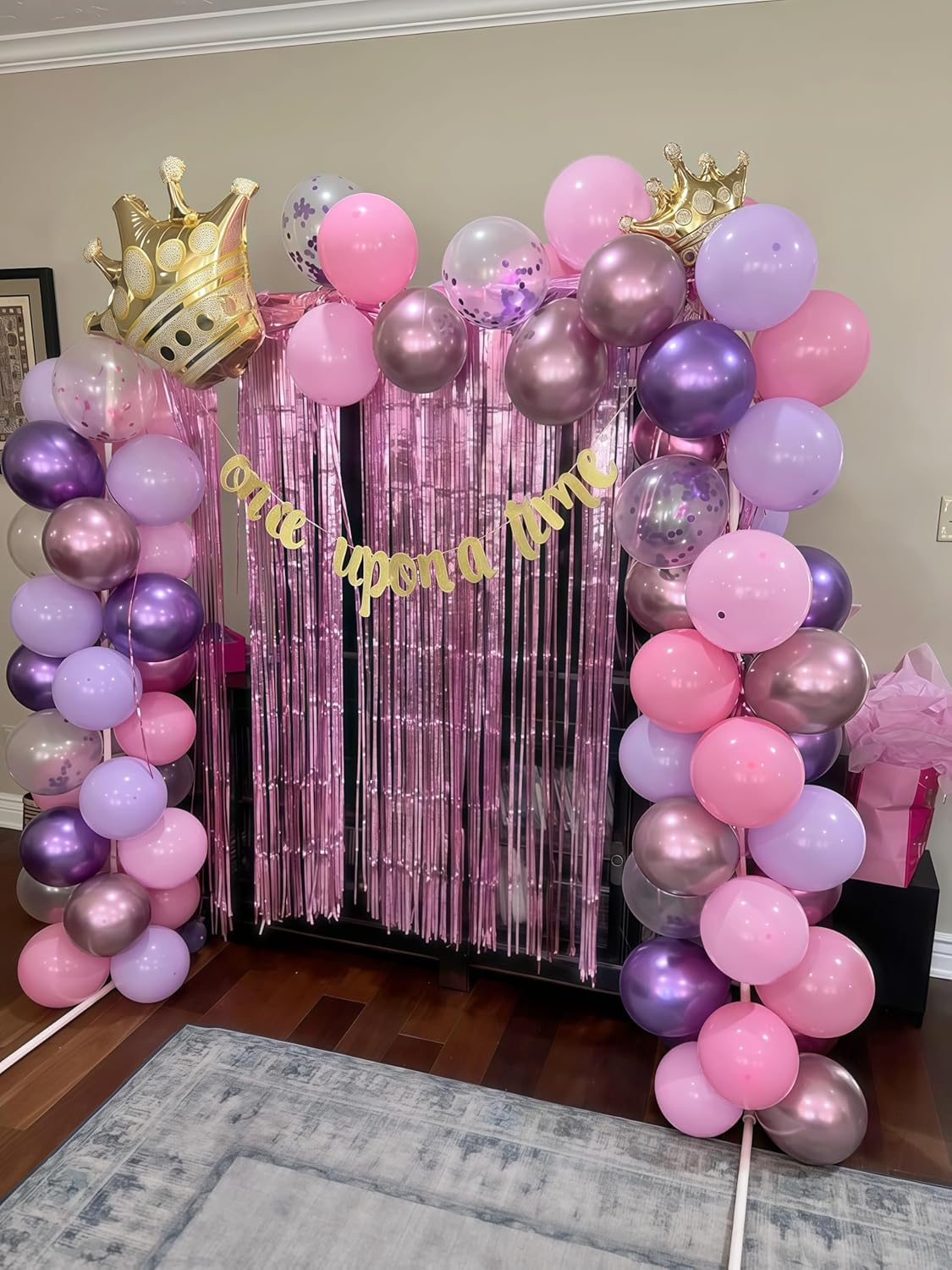 Pink and Purple Balloon, 60Pcs 12 Inch Pastel Macaron Hot Pink Light Pastel Purple Latex Balloon with Metallic Balloons Confetti Balloons for Women Birthday Bridal Baby Shower Wedding Party Decoration
