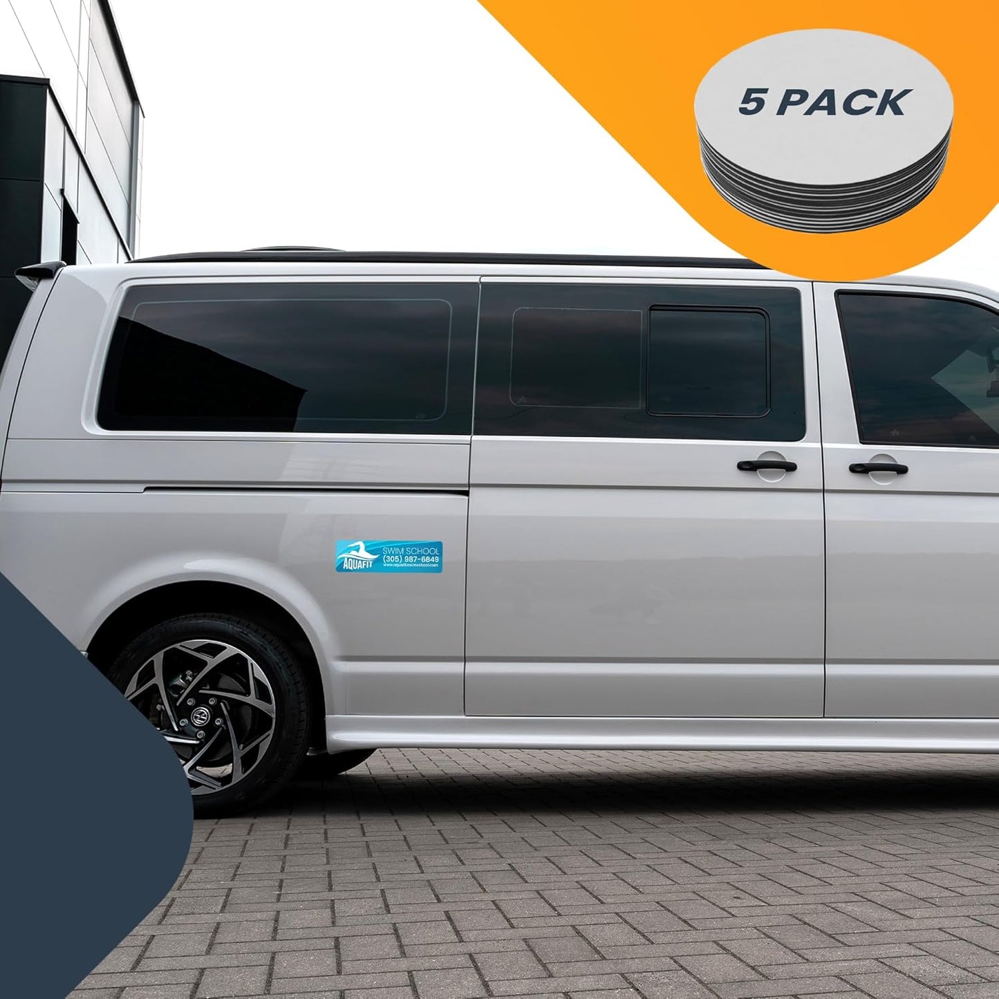 Magnet Me Up Custom 10x3 Inch Rectangle Magnet, 5 Pack, Customizable for Businesses, Personal Use, Choose Your Text, Upload Image, Magnetic Vinyl for Car and Any Magnetic Surface, Crafted in USA