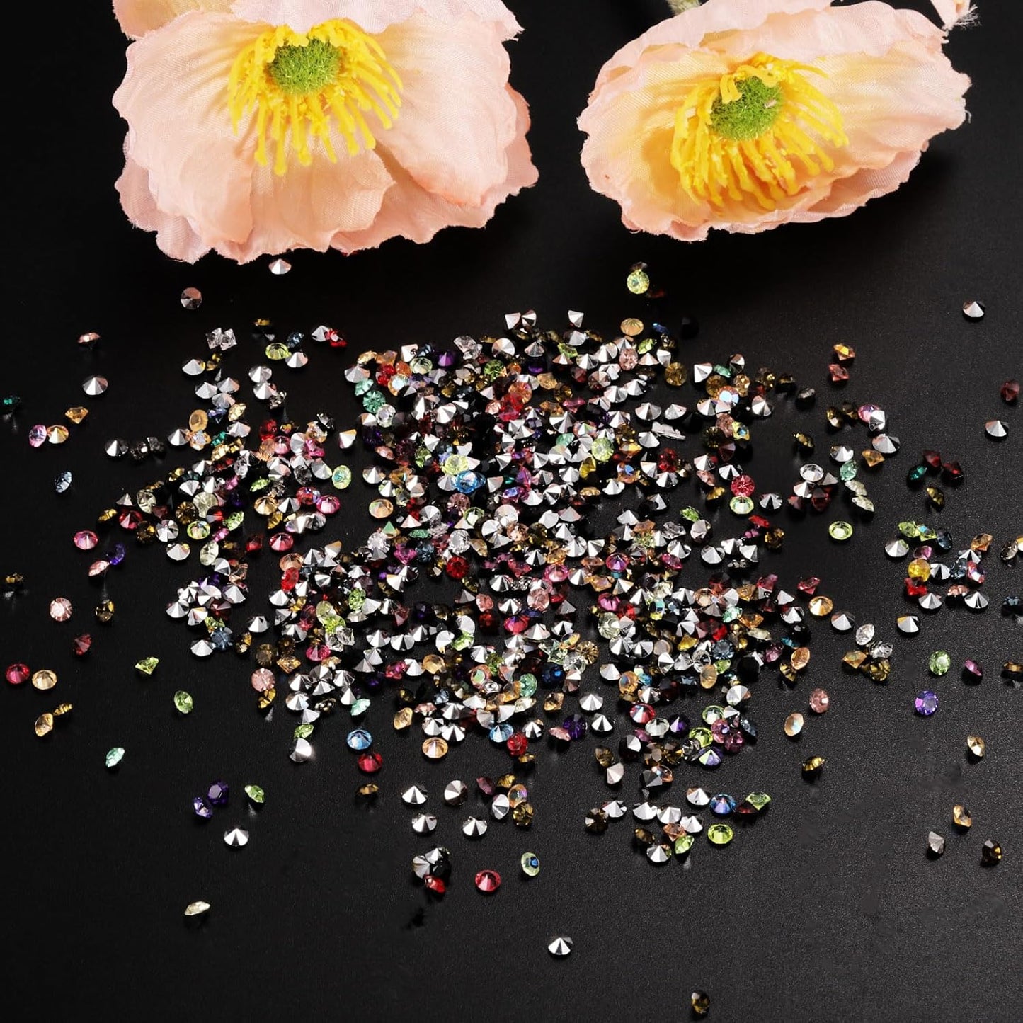 PATIKIL 14000Pcs Wedding Table Scatter Confetti Crystals 3mm Acrylic Diamonds Vase Fillers Gems for Table Centerpiece Decorations Bridal Shower Party, Burgundy AB