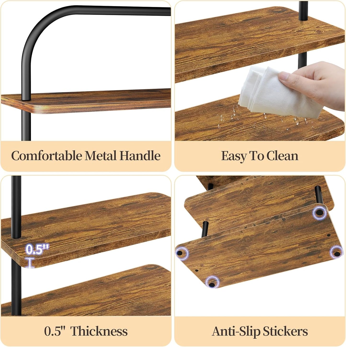 Cupcake Stand, 3 Tier Wood Cupcake Stand for 50 Cupcakes, Dessert Table Display Set with Cupcake Stands, Cupcake Tower Stand for Birthday, Wedding, Baby Shower, Party