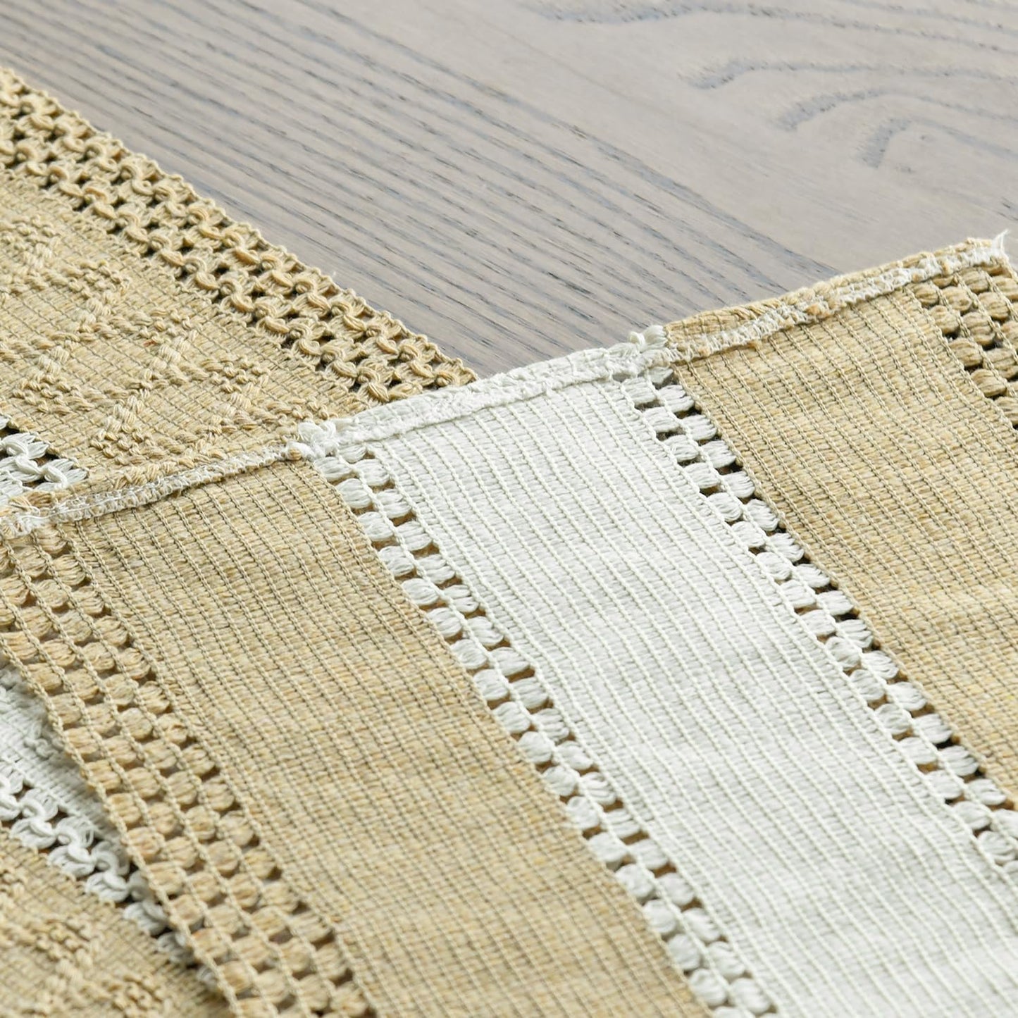 Artoid Mode Burlap Brown Farmhouse Rustic Table Runner, Seasonal Hollow Kitchen Dining Table Decoration for Home Party Decor 12x48 Inch