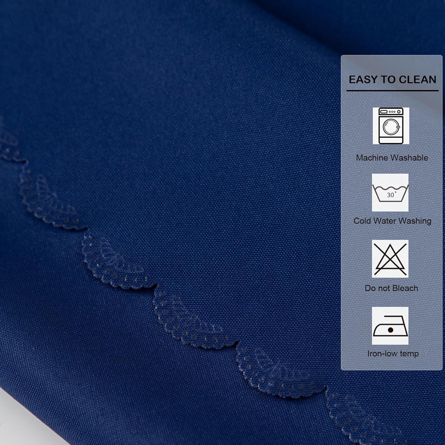 Small Round Navy Tablecloth 36 Inch Polyester Fabric Washable Table Cover Decorative Wrinkle Resistant Solid Color Table Cloth for Kitchen Dinning Party Wedding Camping