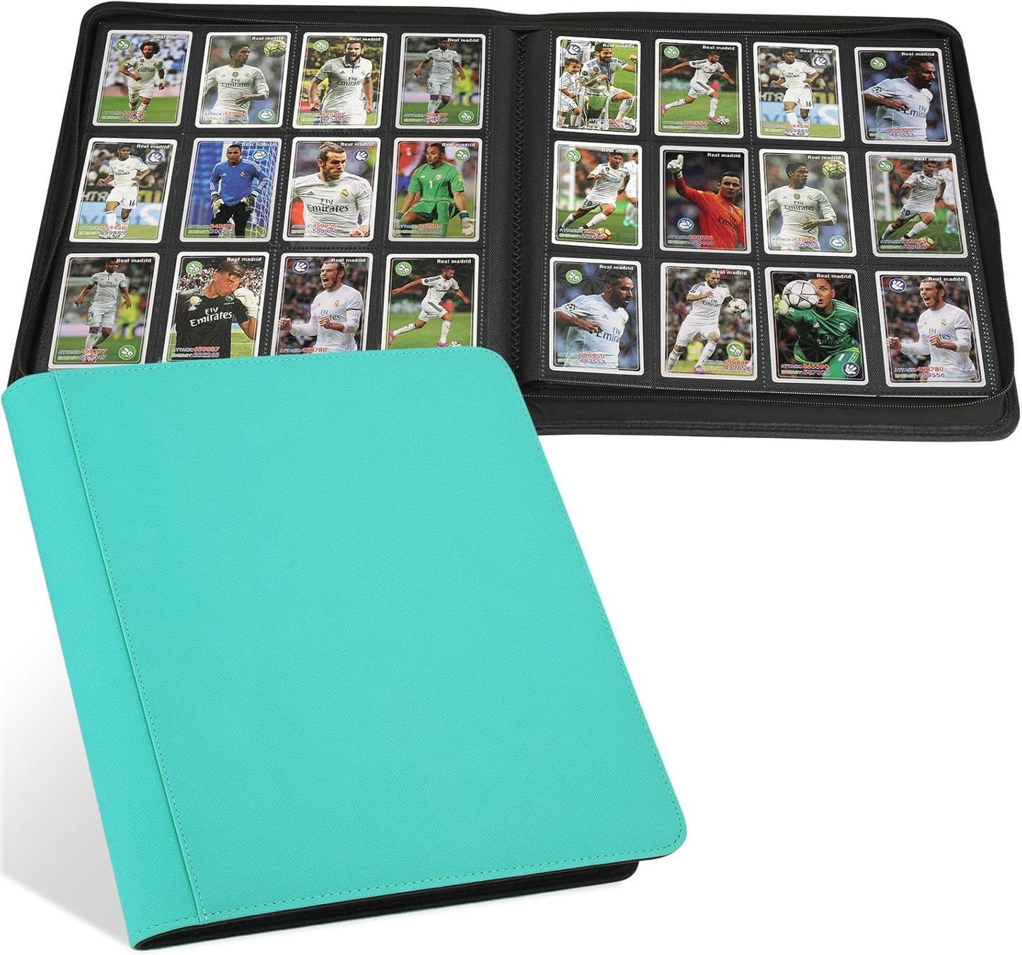 Trading Card Binder 12 Pocket, 720 Pockets Card Binders, Card Collection Binder, Card Album Folder for MTG, TCG, Sports Cards, Game Cards (Lake Blue)