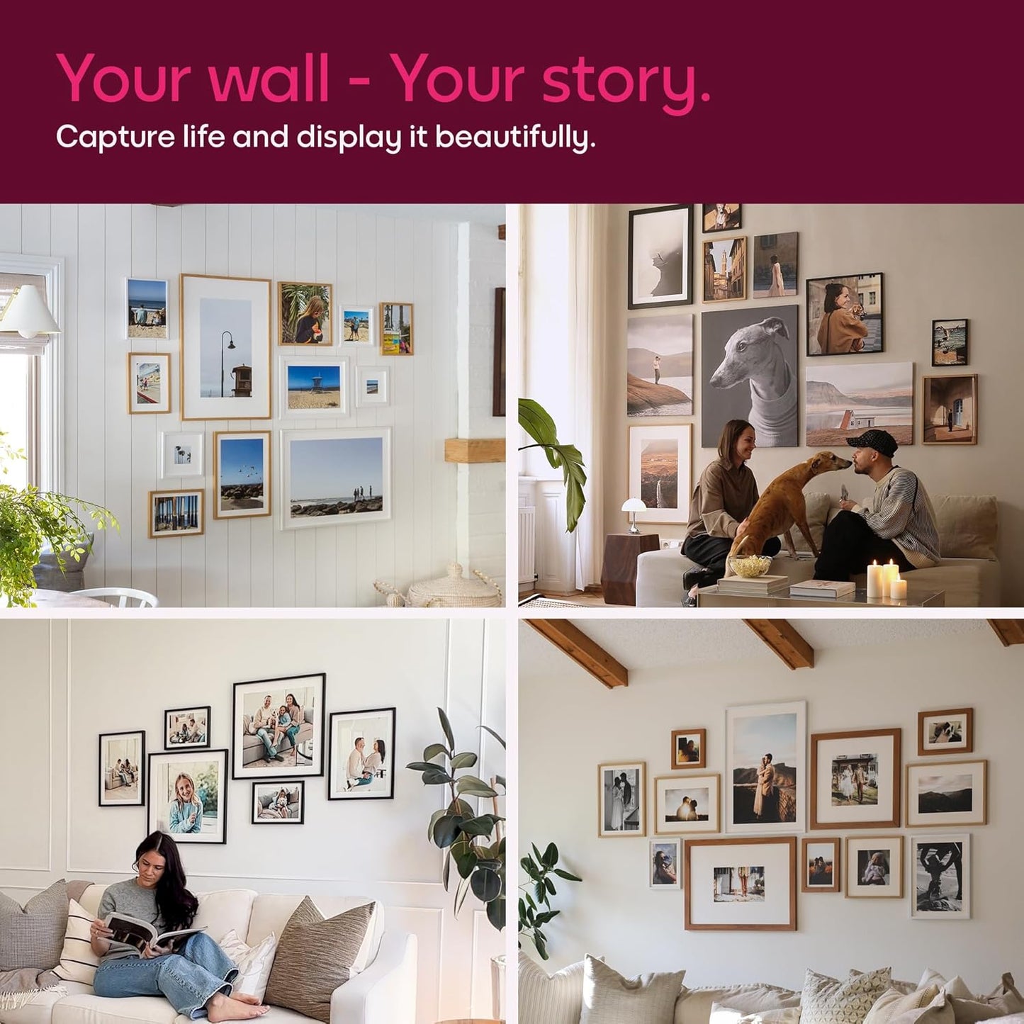 Mixtiles Official - Custom Photo Tiles - Personalized Printed Photos - Magnetic Wall Frames - Adhesive Sticker, No Nails - Various Sizes and Frames - wild-visual-7-Tile - Frameless