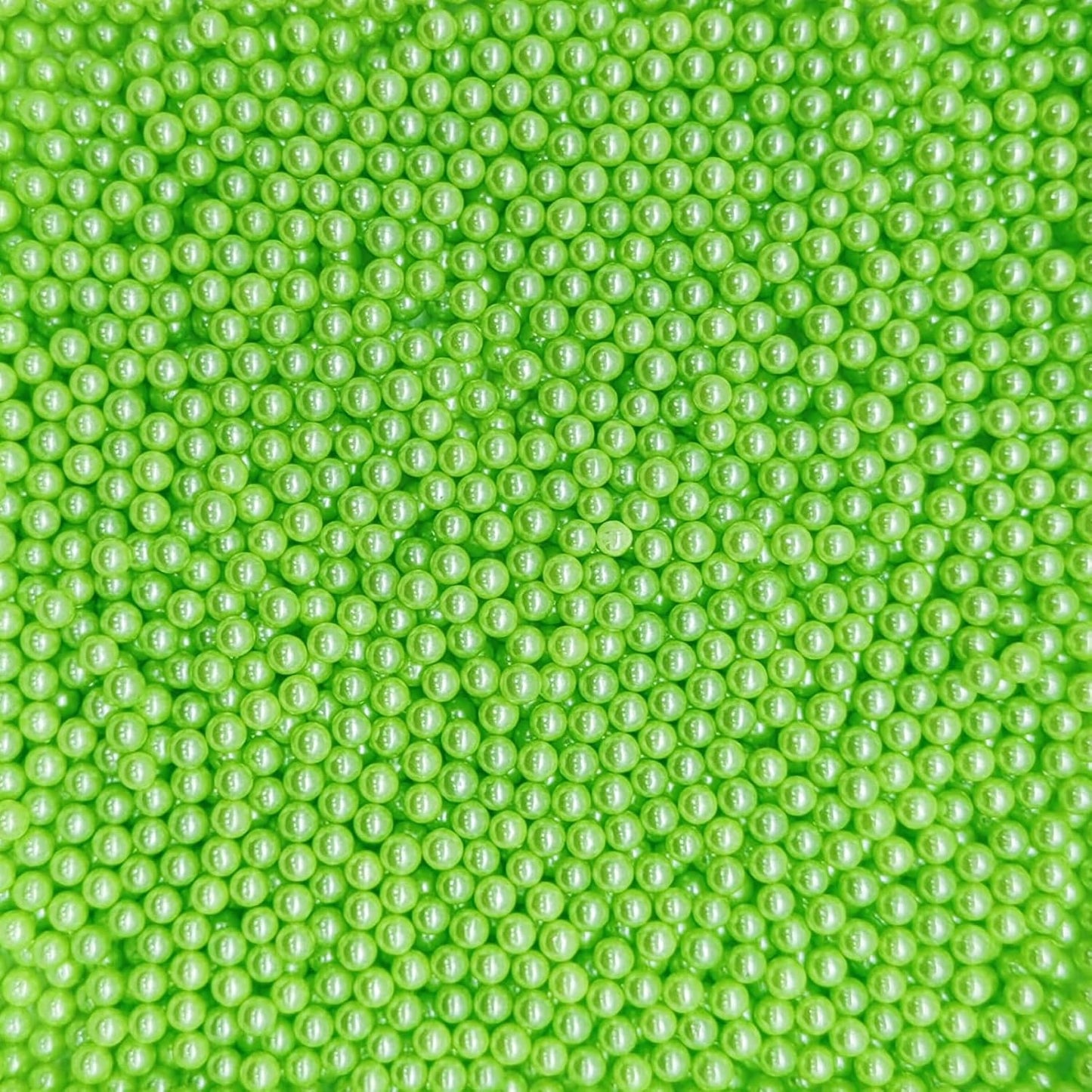 Edible Light Green Pearl Sugar Sprinkles Candy 4mm Mini Pearls Cake Decorations Cupcake Toppers Cookie Decorating Perfect for Wedding Party Valentine Halloween Christmas Supplies 3OZ