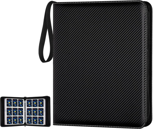 Trading Card Binder, 900 Pockets Card Binder, 9-Poccket Sided Pocket Sports Card Binder, Premium Card Binders Compatible with MTG, TCG, Baseball Cards(Carbon Black)