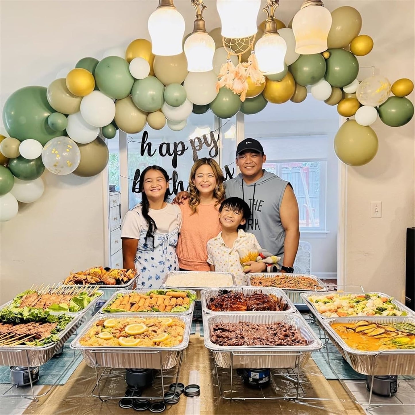 Sage Green Balloons Set, 60Pcs 12 Inch Olive Macaron Pastel Green Balloons with Metallic Confetti Gold Jungle Latex Balloon for Birthday Party Woodland Safari Baby Bridal Shower Decorations Supplies