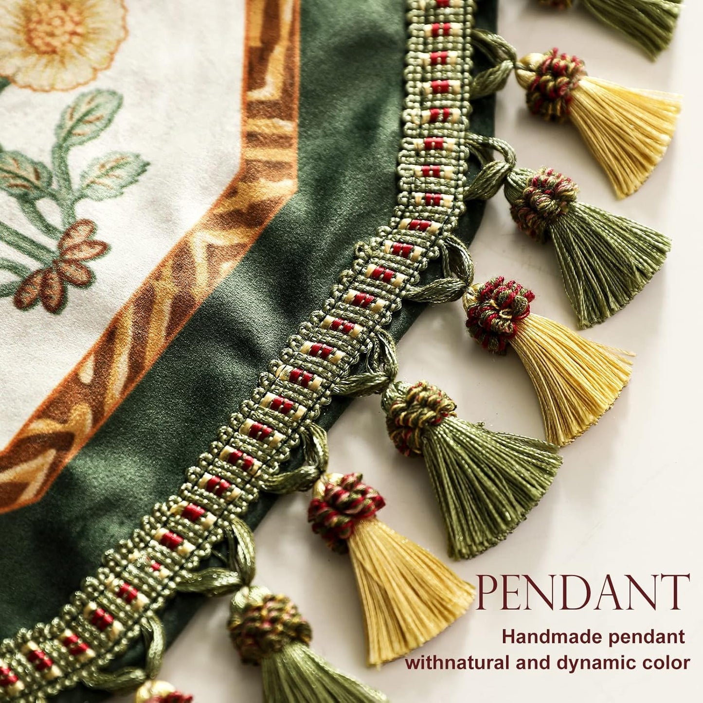 patdrea Velvet French Table Runner Farmhouse for Home Kitchen Dining Decor Parties Family Dinners Wedding 12"*71"