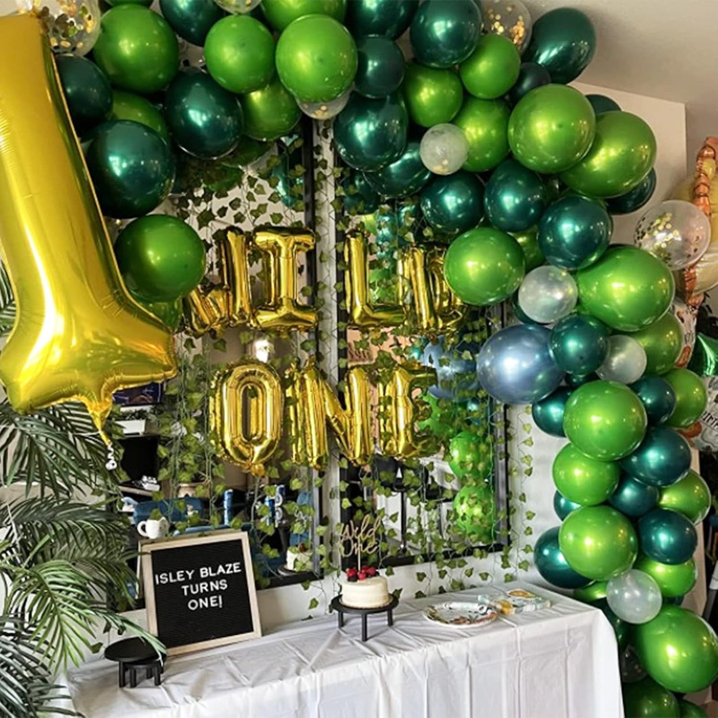 Chrome Green Balloons 12 Inch, Double Stuffed Metallic Dark Green Balloons, Shiny Thick Chrome Metallic Dark Green Latex Helium Balloon for Birthday Wedding Graduation Party Decoration Supplies