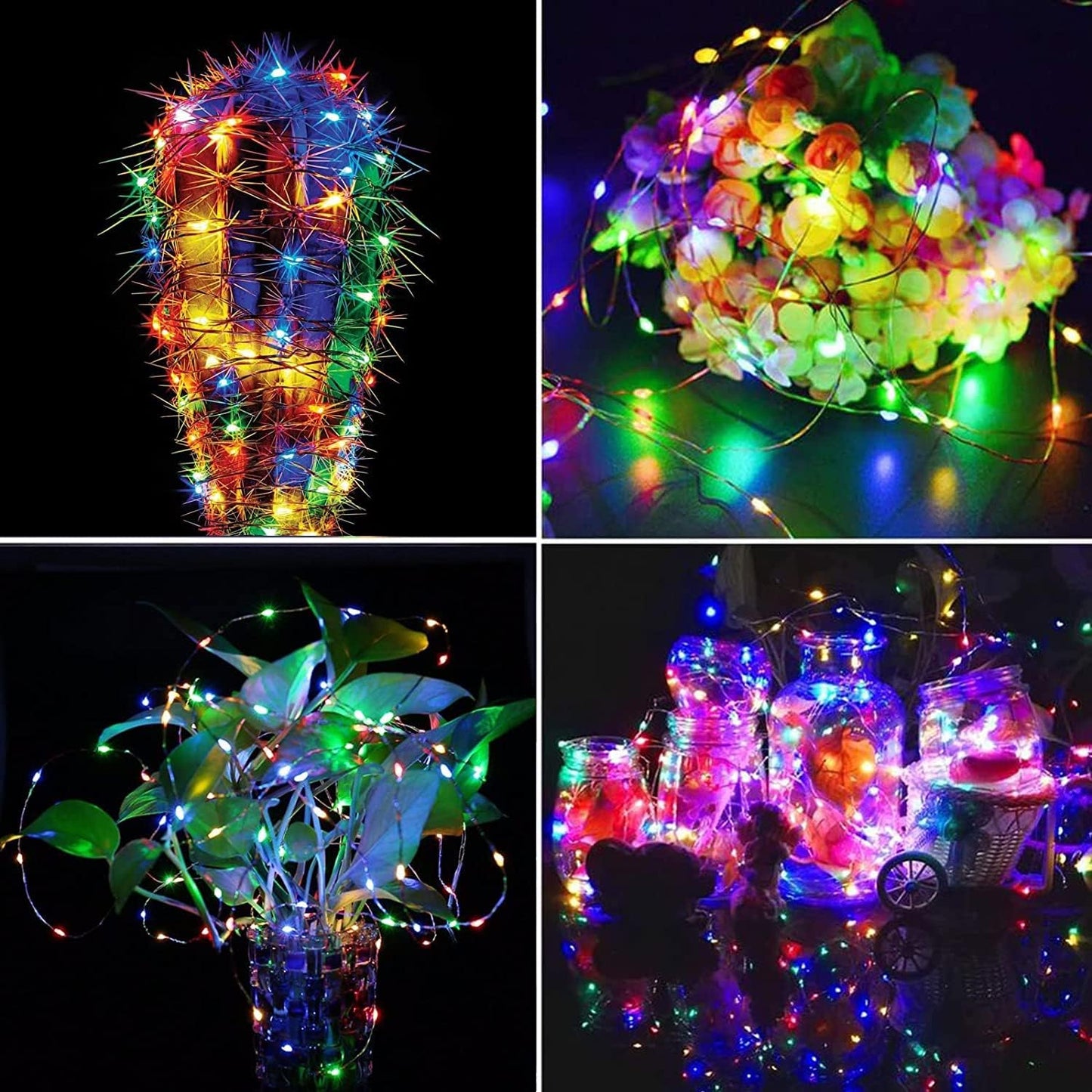 66Ft 200 LED Fairy Lights Plug in with Remote, Waterproof String Lights Outdoor& Indoor 8 Modes with Timer, LED Twinkle Light for Girl's Room Garden Patio Halloween Christmas Decorations (Multicolor)