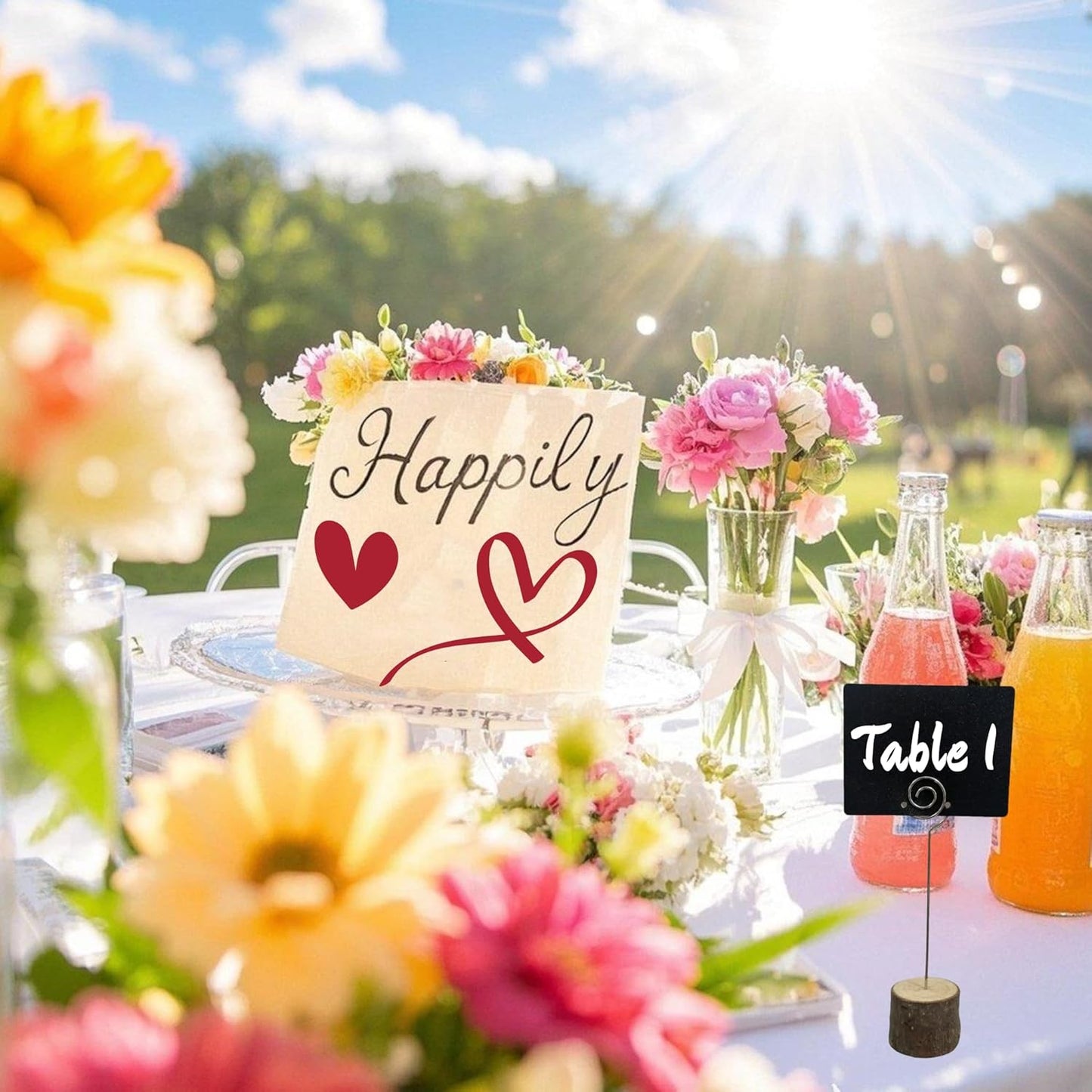 20 Pack Mini Chalkboard Signs Food Tags for Party Buffet with 10 Wooden Stands, Reusable Hanging Chalk Boards for Weddings Bakery Birthday Place Cards, Table Numbers