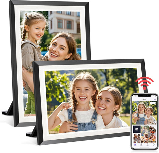 RCA 10.1" WiFi Digital Picture Frame, Electronic Photo Frames 32GB Storage, HD IPS Touch Screen WiFi Frame/Auto Rotate/Wall Mounted, Easy Setup in Uhale App to Share Photo/Video Anytime | (2 Pack)
