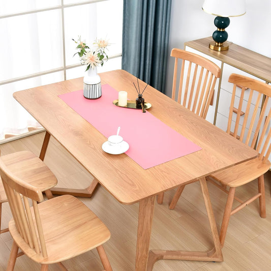 Farmhouse Pink Table Runner Small Short Table Runners 36 Inches Coffee Table Runner for Dresser Living Room Bedroom Holiday Party Banquet 12X36 Inch