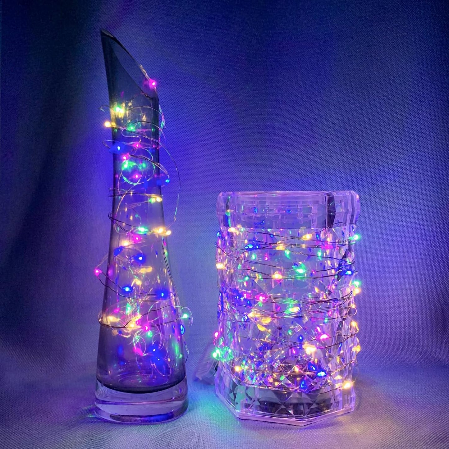 12 Pack Rainbow Fairy Lights 7Ft 20 LED Twinkle String Lights 3 Modes Battery Operated Waterproof Firefly Starry for Mason Jar Party Wedding Christmas Valentines Day Table Centerpieces