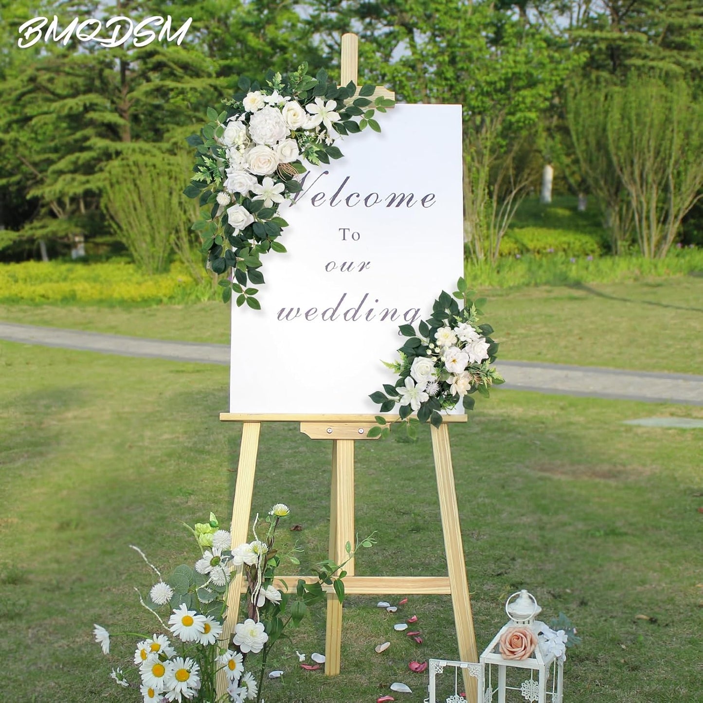 Pack of 2 Faux Flowers,Wedding Arch Flowers,Wisteria Hanging Flowers,Flower Garland Be Suited to Aisle Decorations for Wedding Ceremony,Wedding Arches for Ceremony