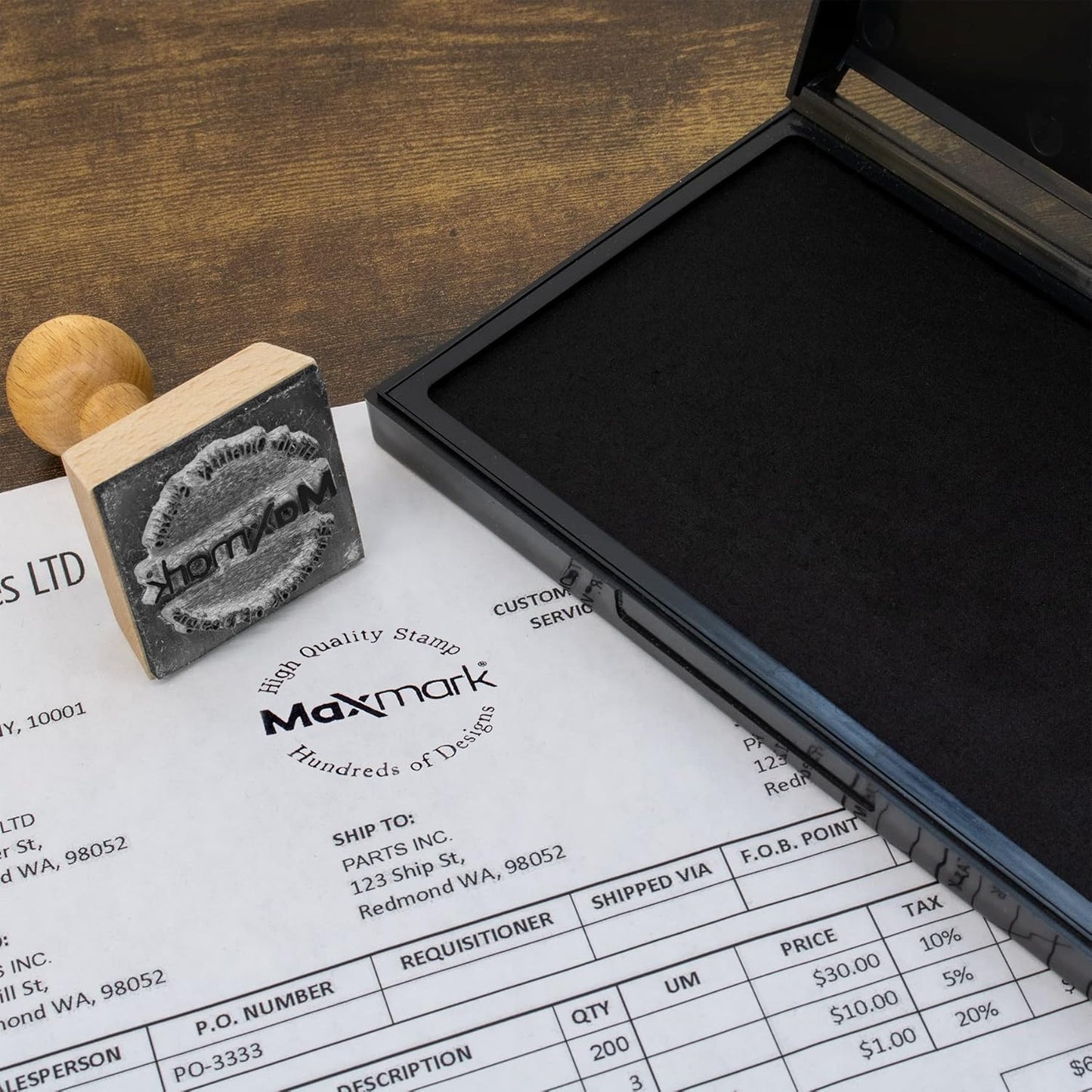 MaxMark Large Premium Dark Yellow Ink Stamp Pad - 4-1/4" by 7-1/4" - Premium Quality Felt Pad