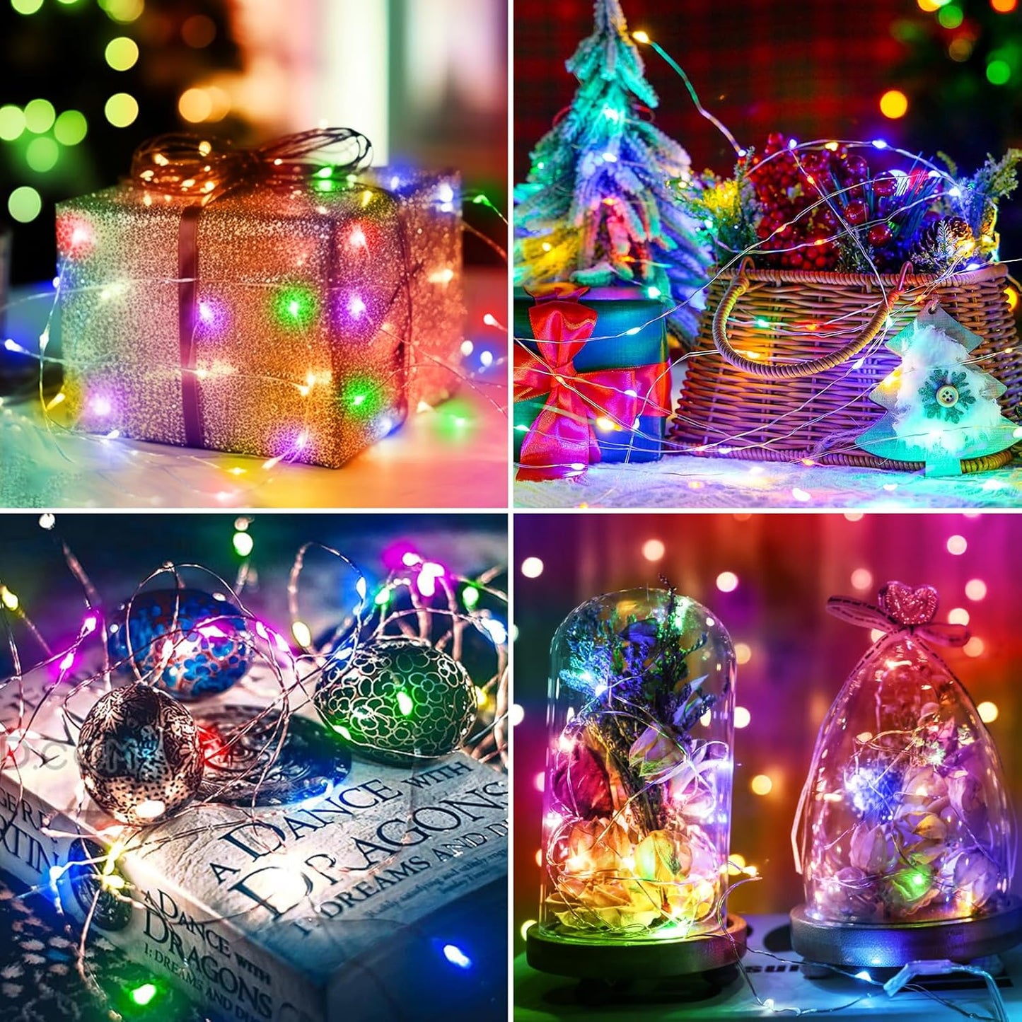 btfarm 6 Pack Fairy Lights Battery Operated with Timer, 10FT 30LED Twinkle Lights Waterproof, Copper Wire Christmas String Lights Battery Powered for Indoor Outdoor Wedding Party Holiday Decorations
