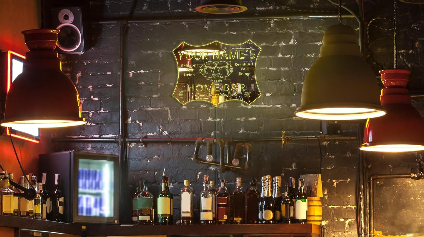 ADVPRO Personalized Your Name Home Bar RGB Dynamic Glam LED Sign - Cut-to-Edge Shape - Smart 3D Decoration - Multicolor Signage st06s64-fnd-p11d-tm-c