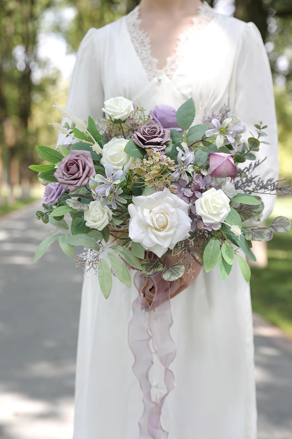 Serra Flora Artificial Greenery Spray Box Set(Pack of 38pcs) with 9 Kinds of DIY Wedding Bouquet Filler Table Centerpieces and Floral Arrangement (Lilac & Green)