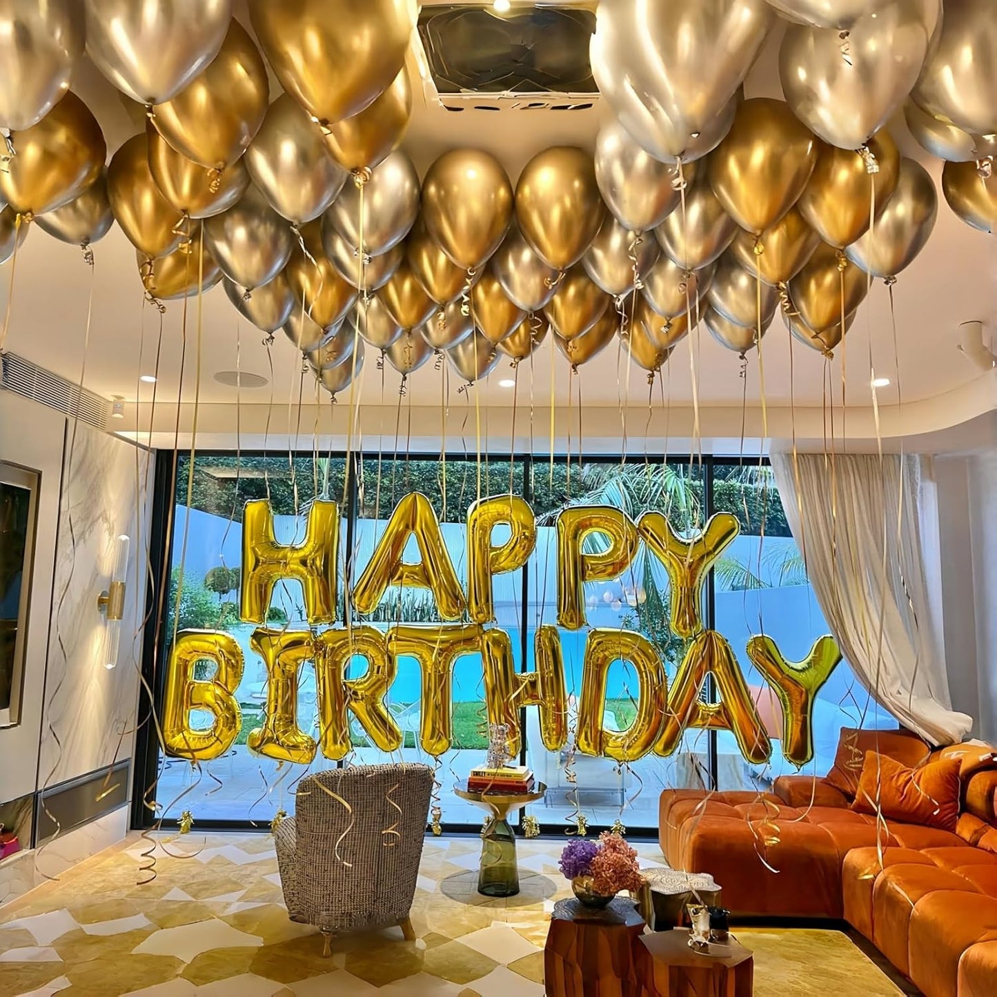 Giant K Alphabet Name Balloon, Gold Self Inflating Custom Letter Balloons Birthday Decor, 40 Inch Helium Mylar Foil Word Balloons Letters for Girls Men Anniversary Party Graduation Decoration Supplies