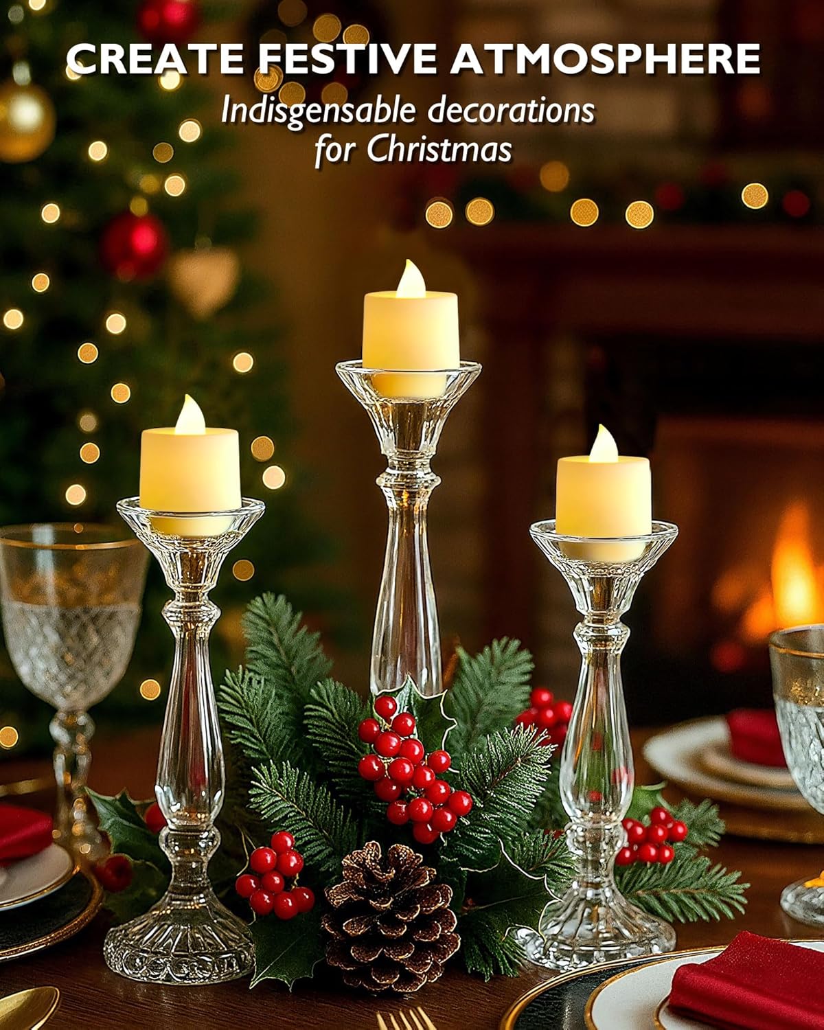 Amagic 100 Pack LED Tea lights, Flameless Votive Candles, Lasting Electric Fake Small Candles, Battery Operated Tealights Candles for Halloween, Christmas, Home Decor, Wedding, Party, Festival (Ivory)