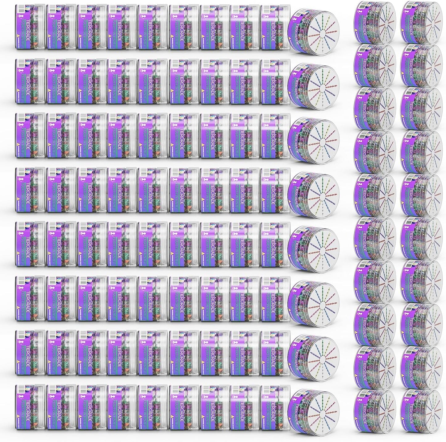 Push Pin Magnets - Tiergrade 6000 Pack 7 Assorted Color Strong, Office, Use at Kitchen Home and School Classroom, for Refrigerator Dry Erase Board and Whiteboard.