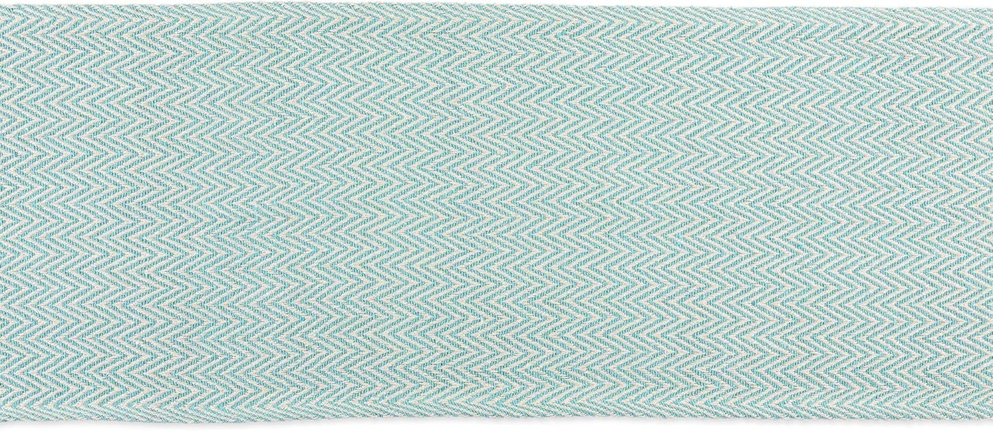 DII Woven Basic Tabletop Collection Chevron Table Runner, 15x72, Aqua