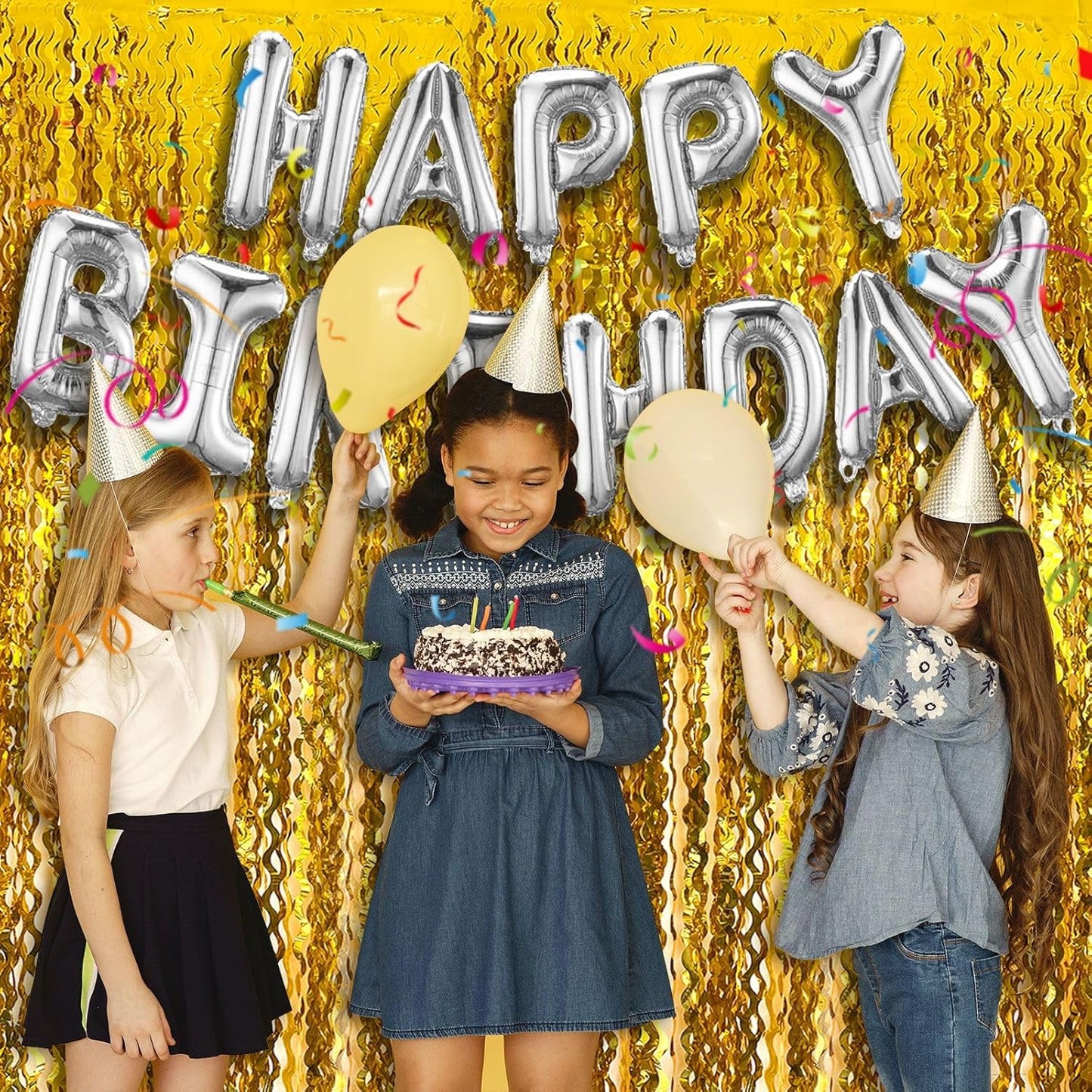 Gold Streamers Backdrop Curtains, Golden Birthday Party Decorations, Gold Wall Decor, Graduation Party Decorations, Bachelorette Parties Favor, Anniversary Decor, New Years Eve Party Supplies 2025