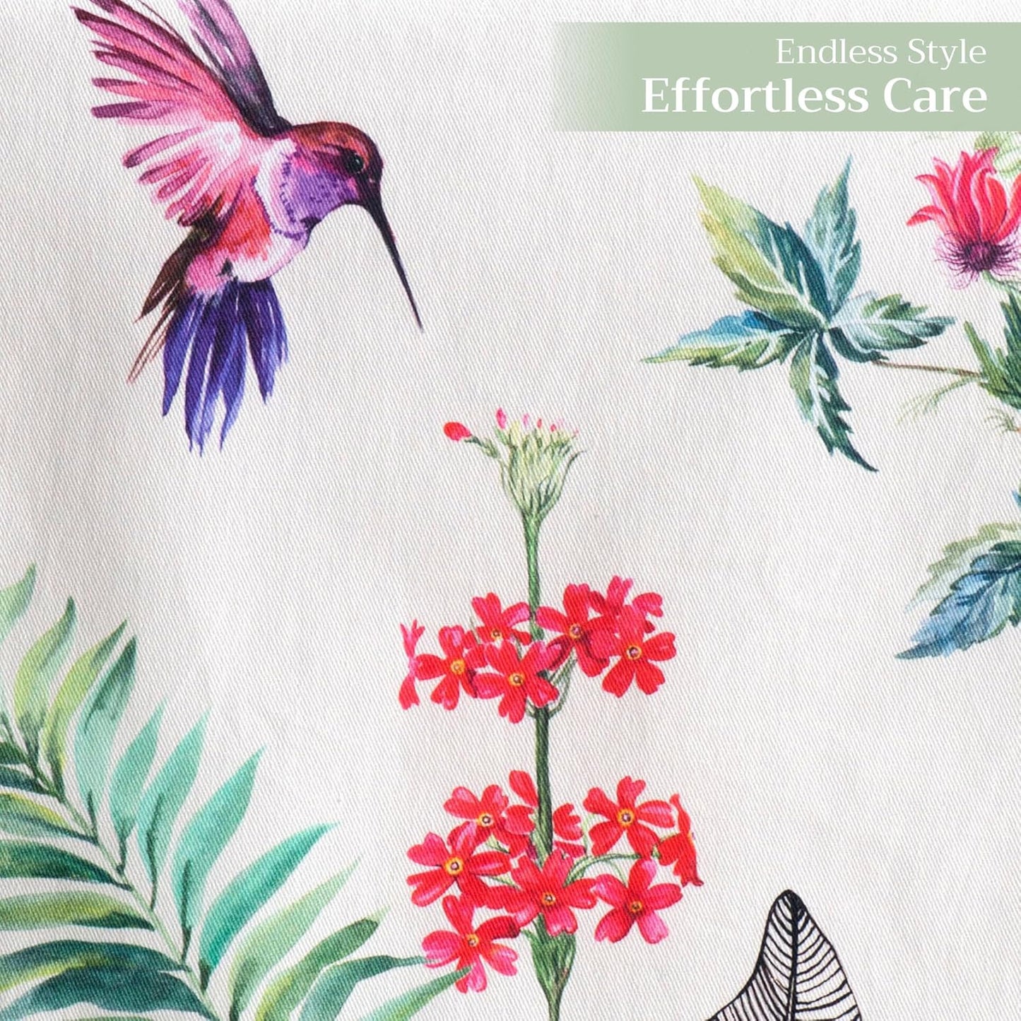 Maison d' Hermine Table Runner 100% Cotton Single Layer Table Runners 108 inches Long Decorative for Kitchen Dining Party Baby Shower Wedding Bridal Shower Spring Summer (Tropiques, 14.50" x 108")