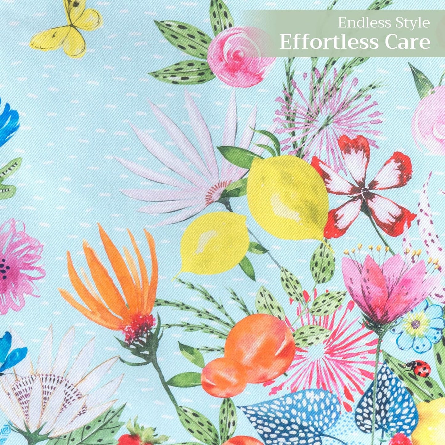 Maison d' Hermine Table Runner 100% Cotton Double Layer Table Runners 108 inches Long Decorative for Home Kitchen Dining Party Wedding Bridal Shower Spring Summer (Jardin D'Ete - Mint, 14.50" x 108")