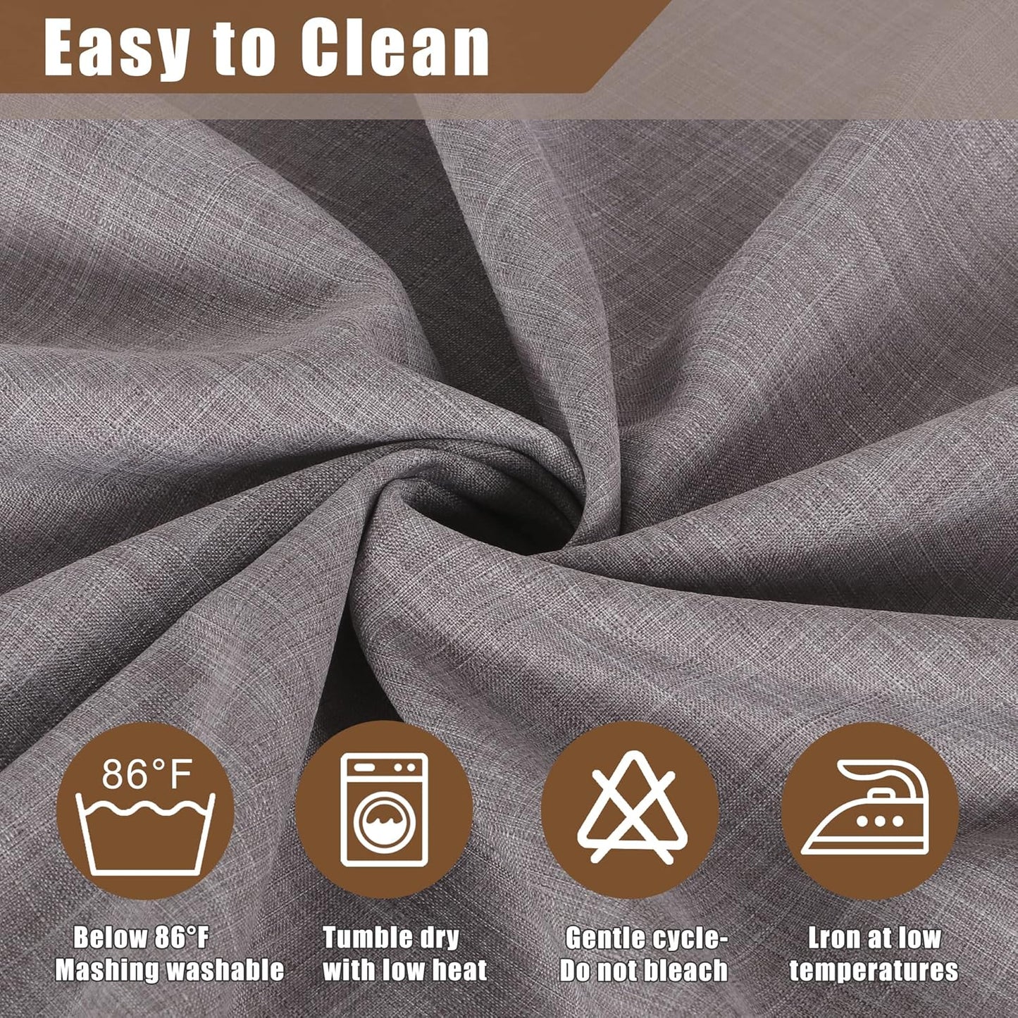 Fitable Linen Textured Square Tablecloths 2 Pack, Washable Fabric Table Clothes, Holiday Table Covers for Kitchen Dining, Party, Farmhouse (Stone, 54 x 54 Inch)