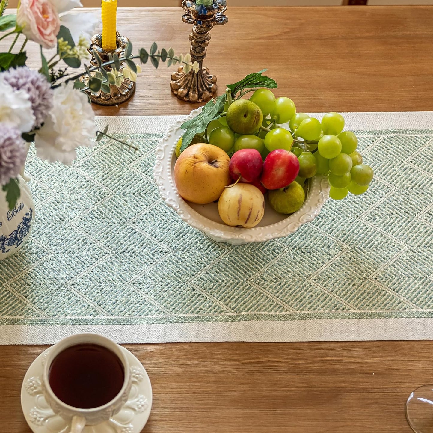 Table Runners 119 Inches,Waterproof Boho Table Runner with Tassel Fringe,Table Runner for Party Coffee Table