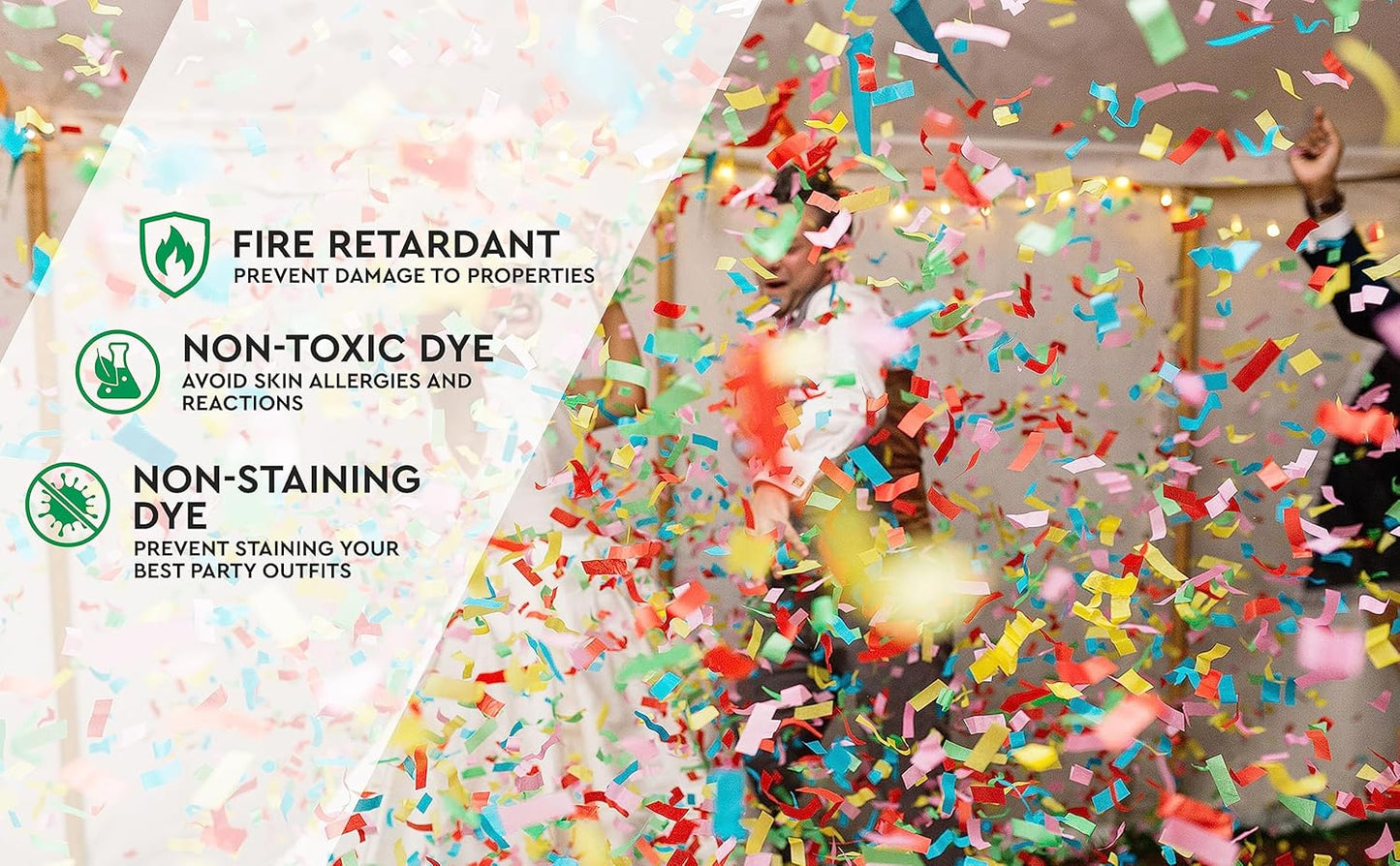 GOLD Streamers Confetti Cannon - 16" GOLD Streamers Party Poppers, Confetti Shooters/Glitter/Bomb, Streamer Poppers No Mess, Wedding Confetti Send Off, Loud POP, Shoot Up to 40ft