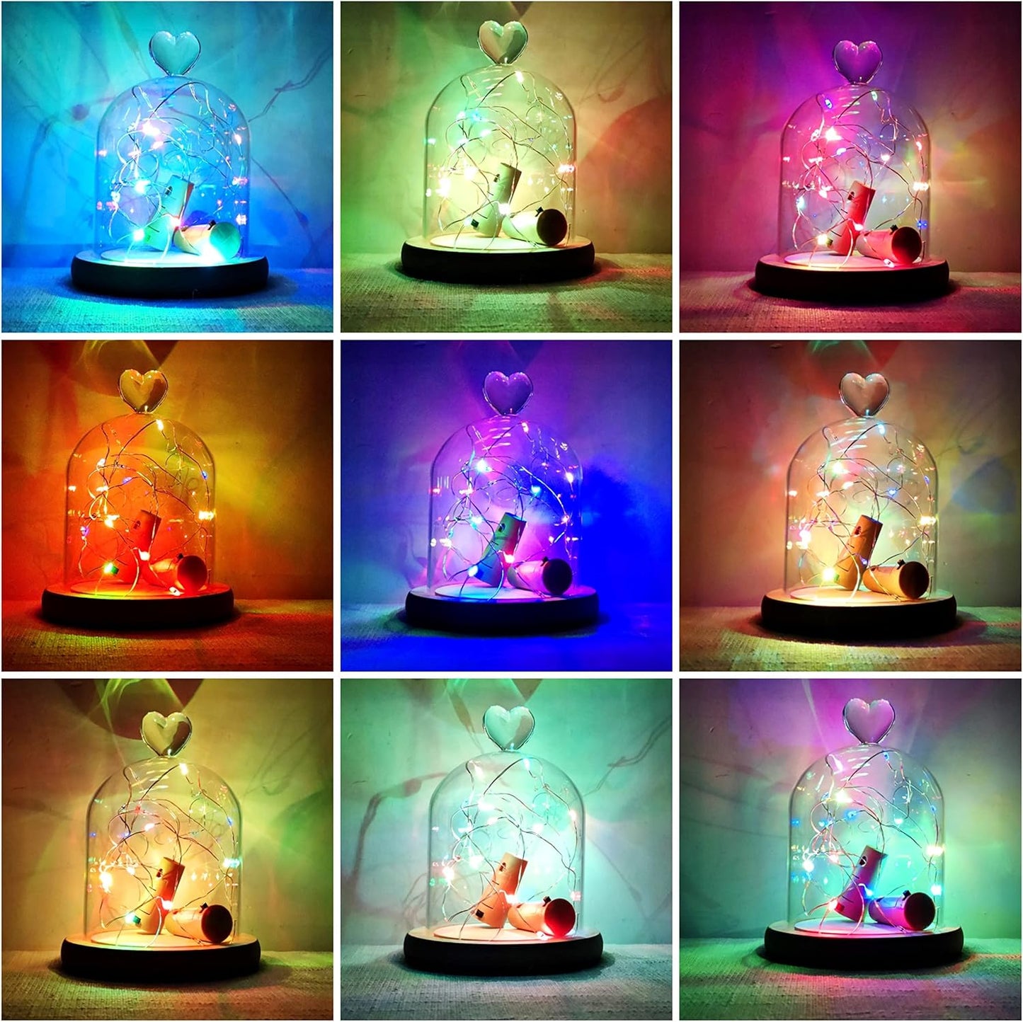 Wine Bottle Lights with Cork 15Pack 10 LED 40 Inches Battery Operated Silver Wire Liquor Fairy Mini String Lights for Party Christmas Halloween Wedding Decoration