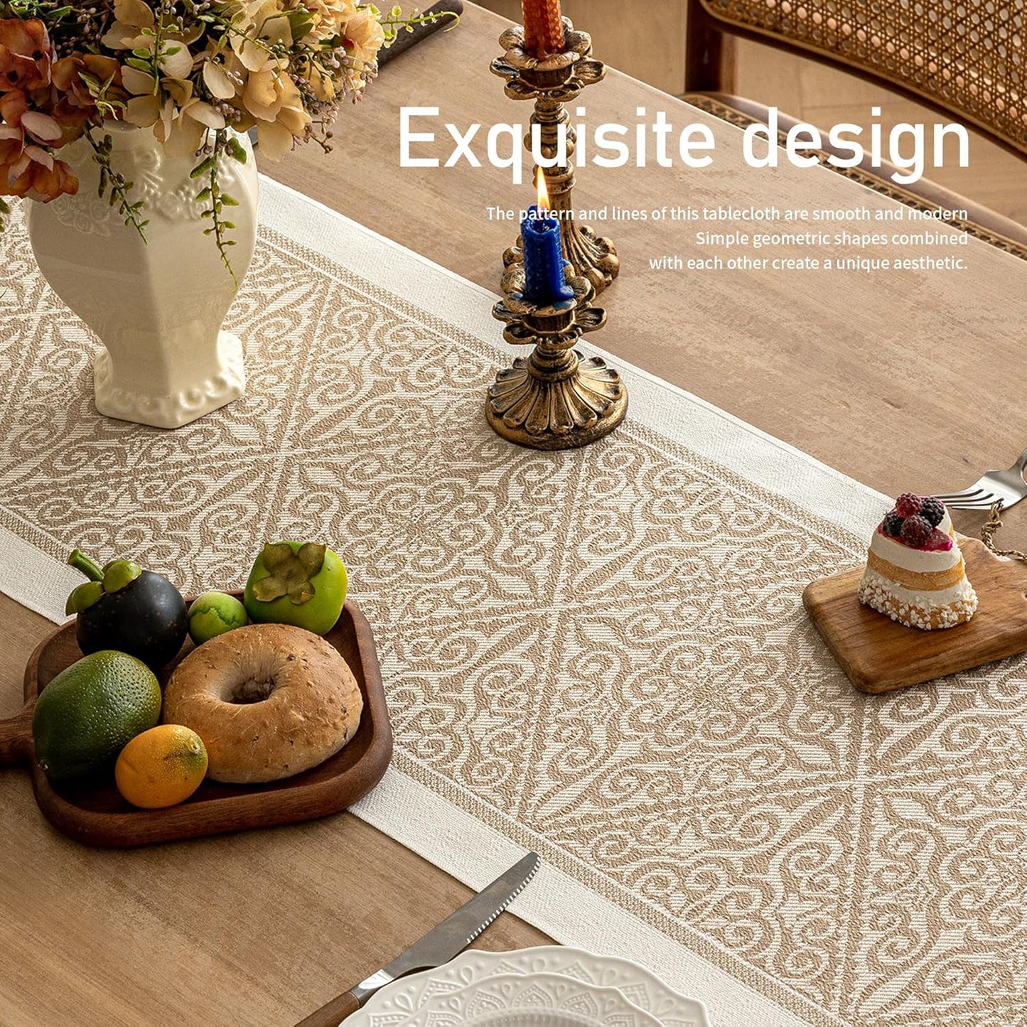 Table Runners 72 Inches Long Waterproof Boho Table Runner with Tassel Fringe,Table Runner for Party Coffee Table