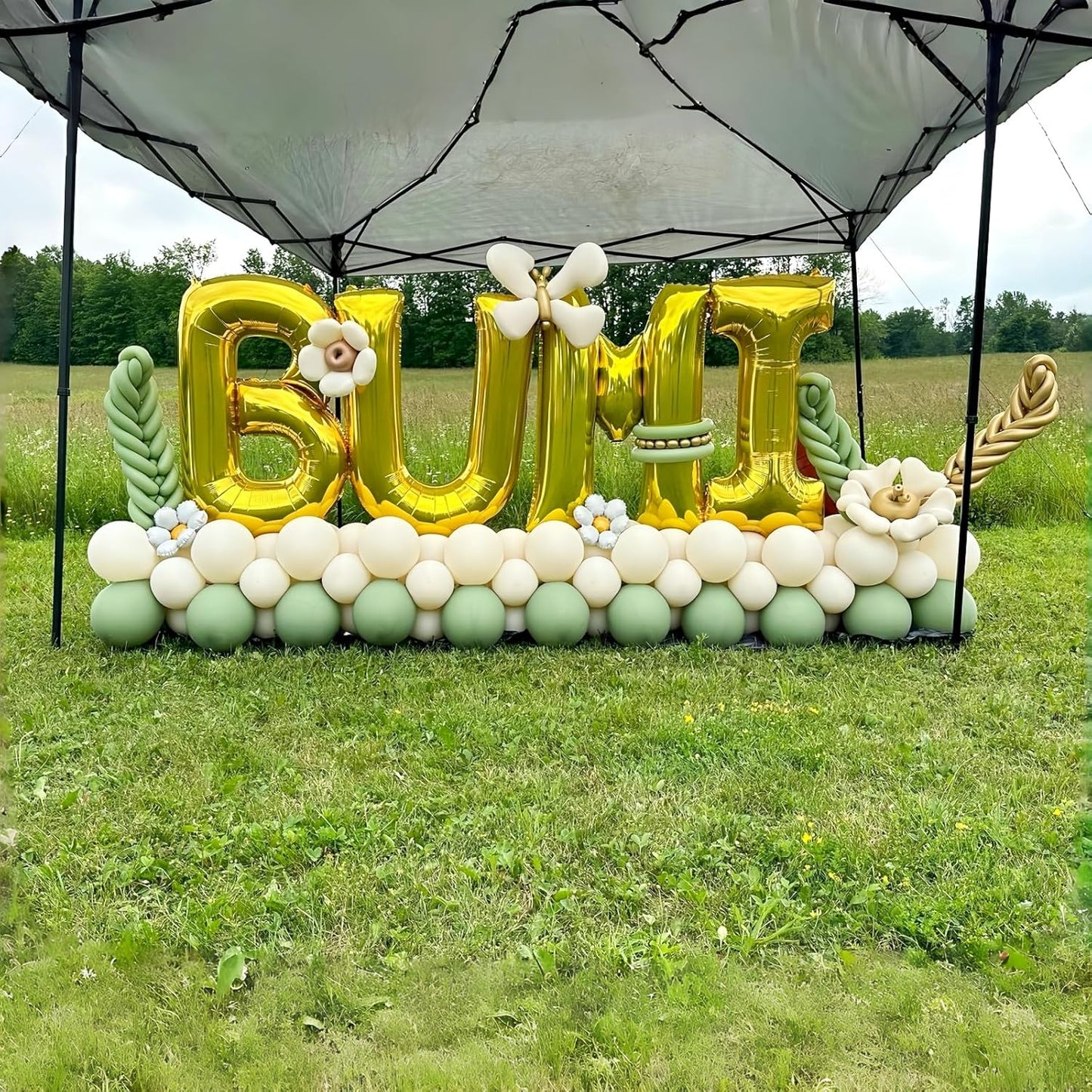 40 Inch Giant Alphabet W Customize Balloons, Large Self Inflating Gold Letter for Name Decor, Helium Custom Foil for Women Birthday Party Decoration Supplies