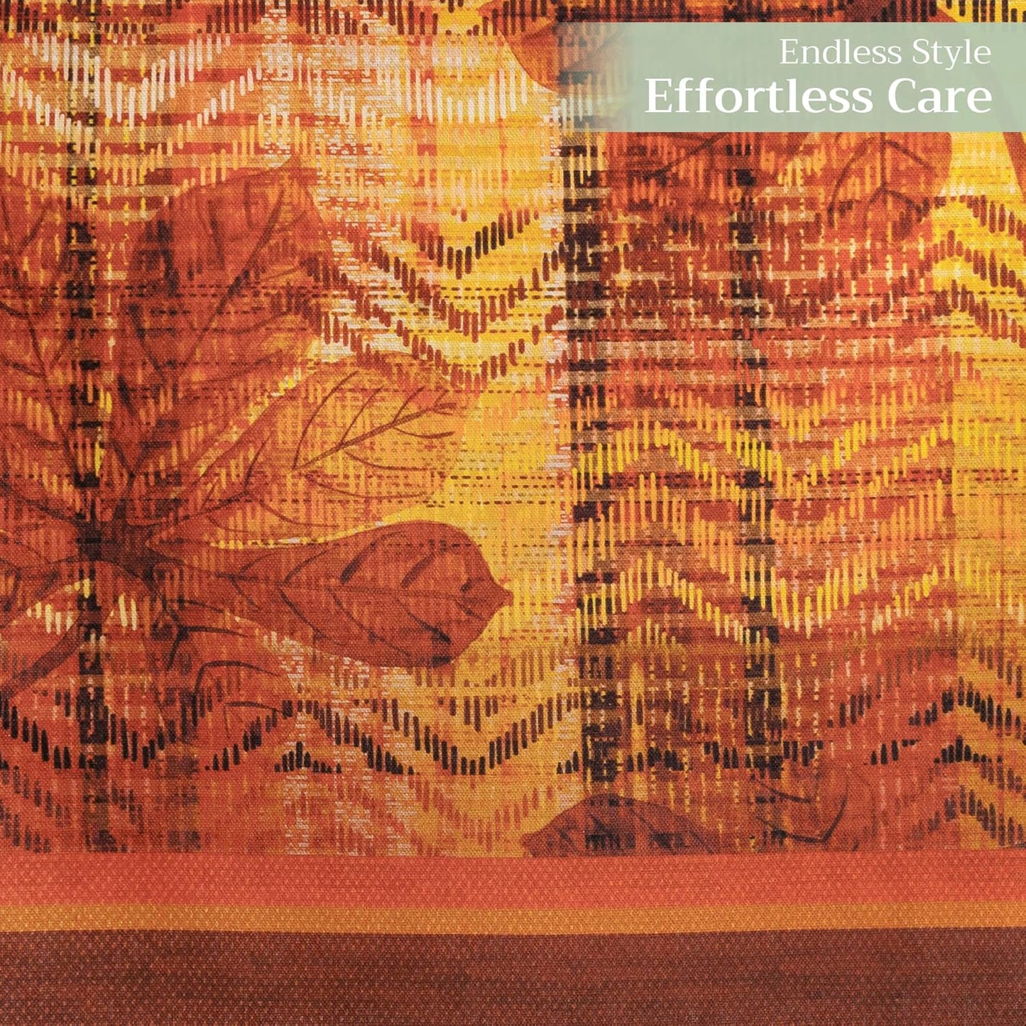 Maison d' Hermine Table Runner 100% Cotton Double Layer Table Runners 108 inches Long for Thanksgiving Christmas Decorations Home Kitchen Dining Party Wedding (Thanksgiving Tartan, 14.5" x 108")