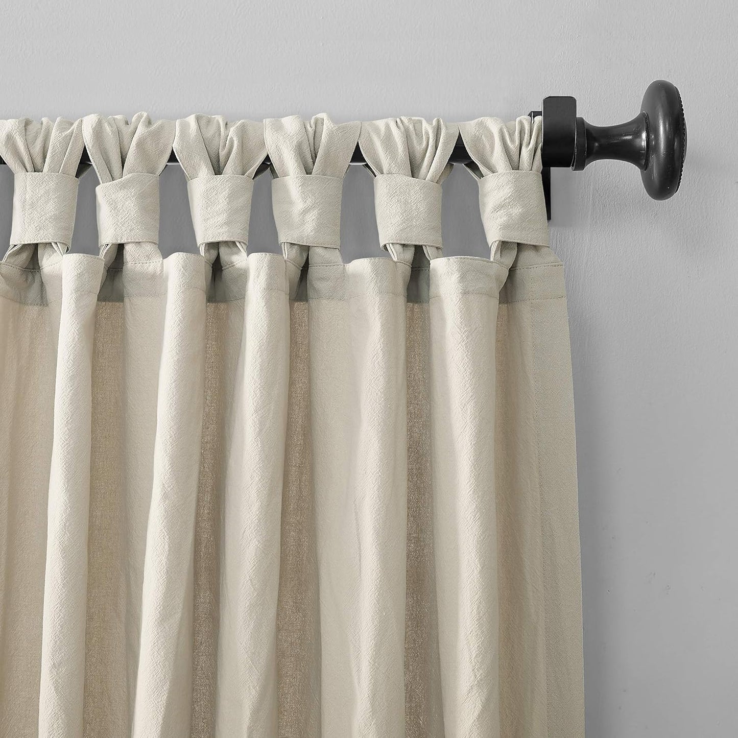 Archaeo Washed Cotton Twist Tab Curtain, 52" x 84", Oatmeal
