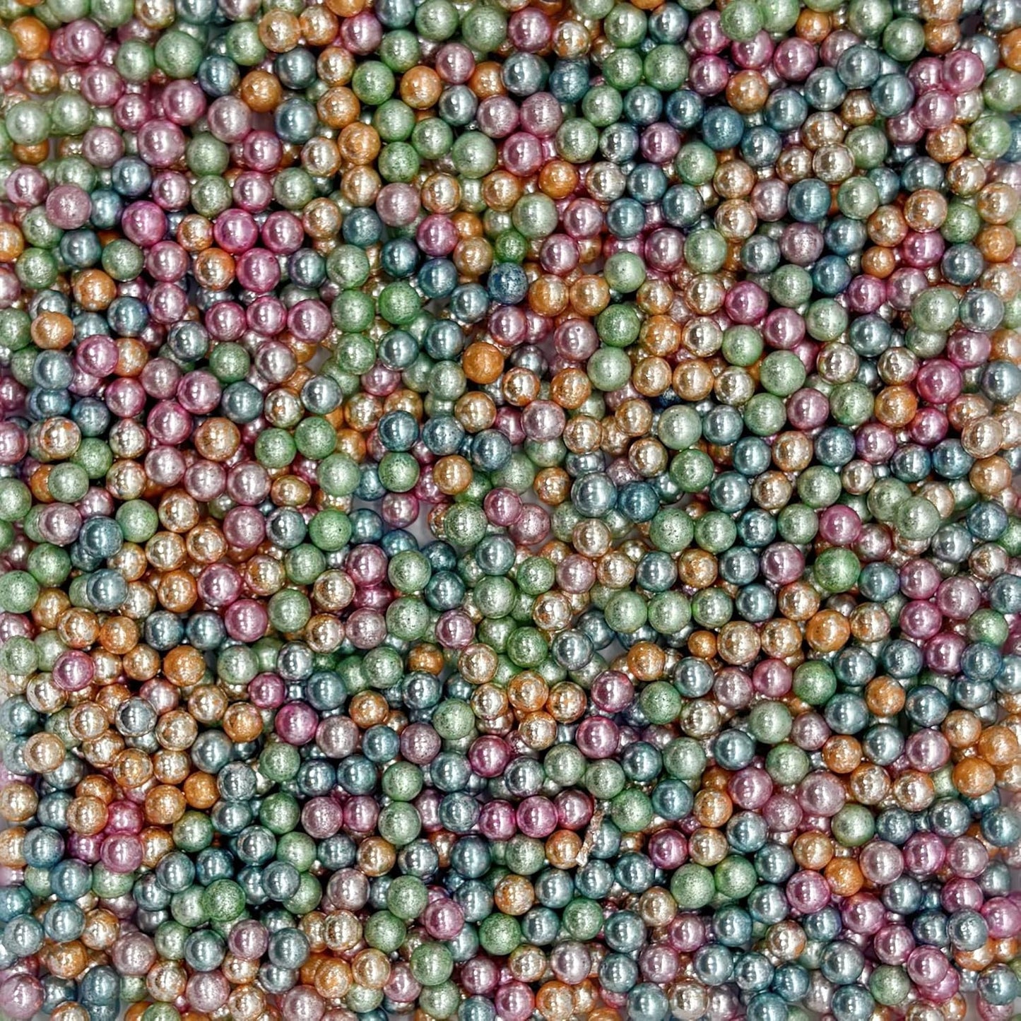 Edible Colourful Pearl Sugar Sprinkles Candy 4mm Mini Pearls Cake Decorations Cupcake Toppers Cookie Decorating Perfect for Wedding Party Valentine Halloween Christmas Supplies 3OZ