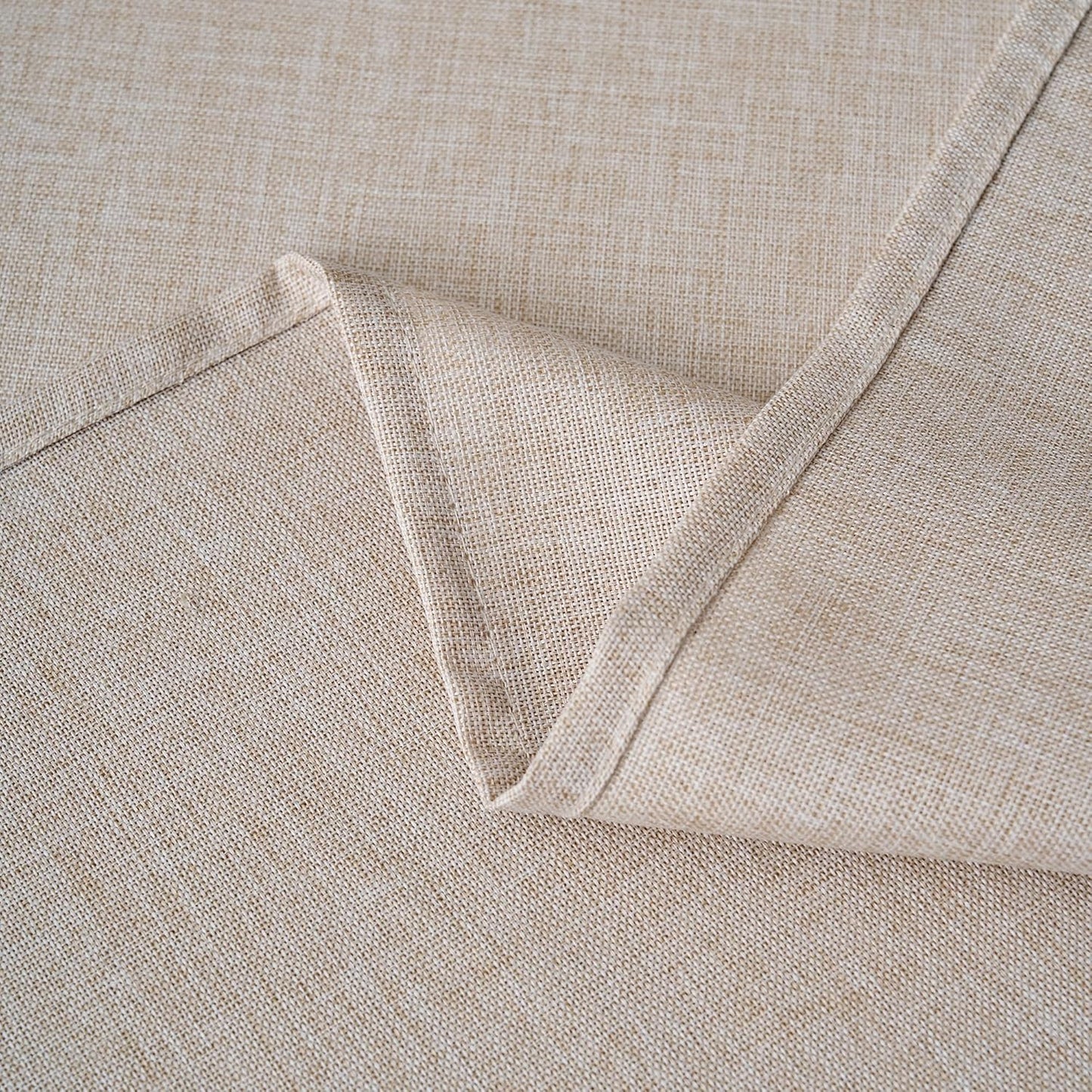 NLMUVW Round Linen Tablecloth 36 Inch, Oatmeal Small Table Cloth Rustic Water Resistant Farmhouse Table Cover for Kitchen Dining Party Coffee