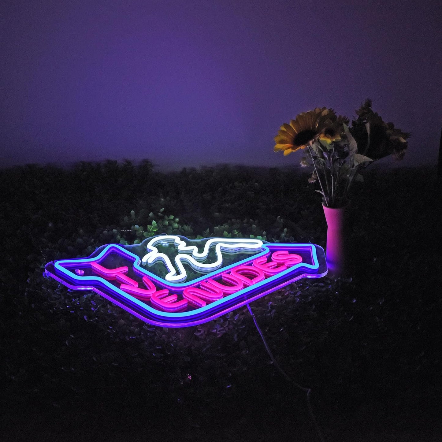 Neon Sign for Wall Décor LED Live Batchroom Changing Room Restroom Neon Lights Girls Art Signs with Dimmer for Man Cave Beer Bar Home Bedroom Hotel Pub Room Decor