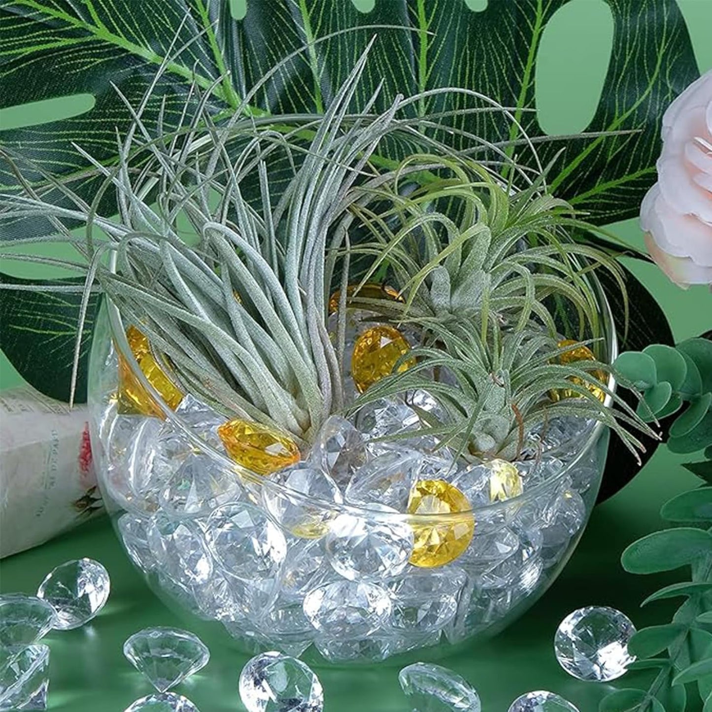 280Pcs Fake Diamonds for Wedding Centerpieces, Clear Vase Fillers Acrylic Crystal Gems for Marriage Anniversary Party Home Table Scatter Decor, 0.78in Rhinestone