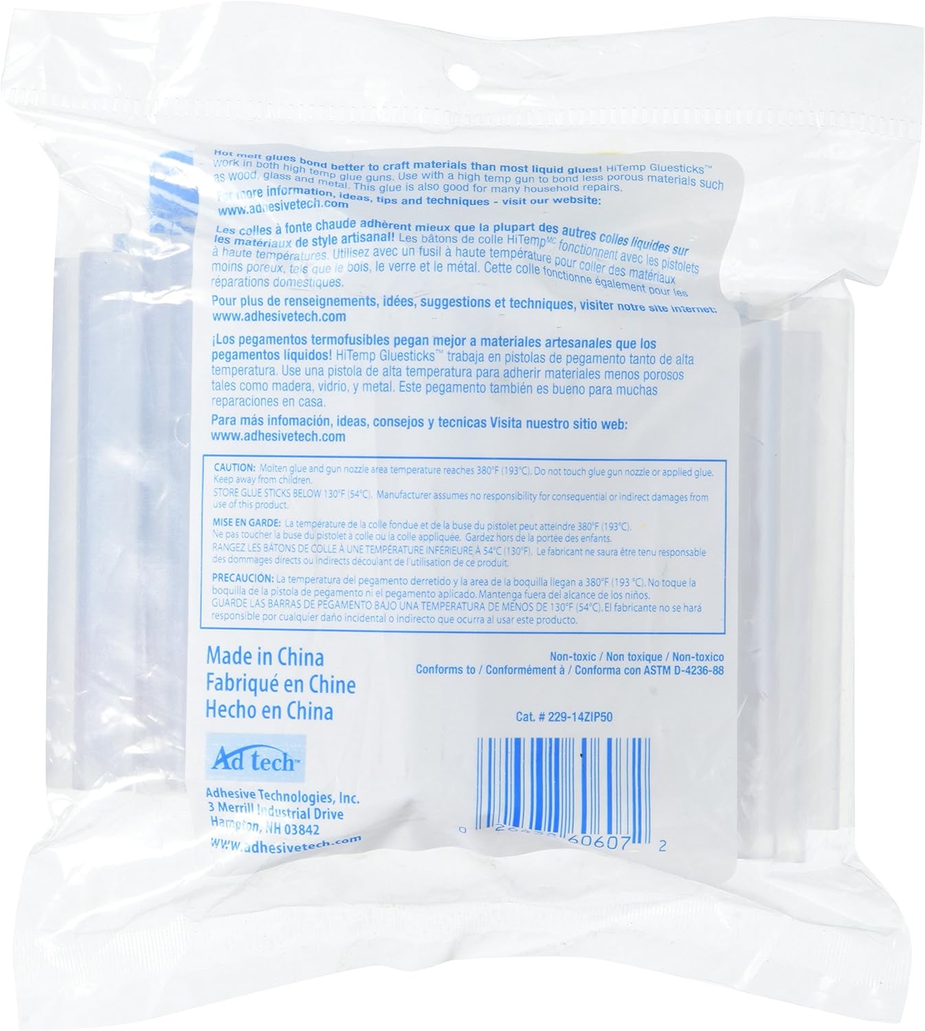 Adtech W229-14ZIP50 4 inch Glue Sticks,