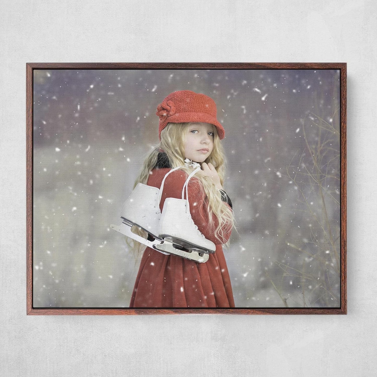 Personalized Custom Canvas Prints: Photo On Canvas (Dark Brown, 16X24) Transform Your Photos into Stunning Framed Wall Art Digitally Printed Photo To Canvas Ideal for Home Decor, Gifts Keepsakes.